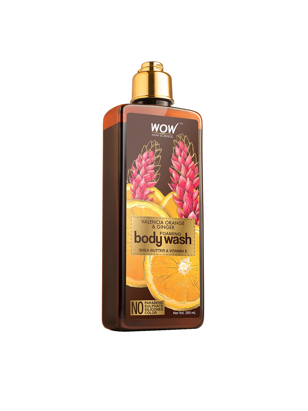 

WOW SKIN SCIENCE Valencia Orange & Ginger Foaming Body Wash 250ml, Brown