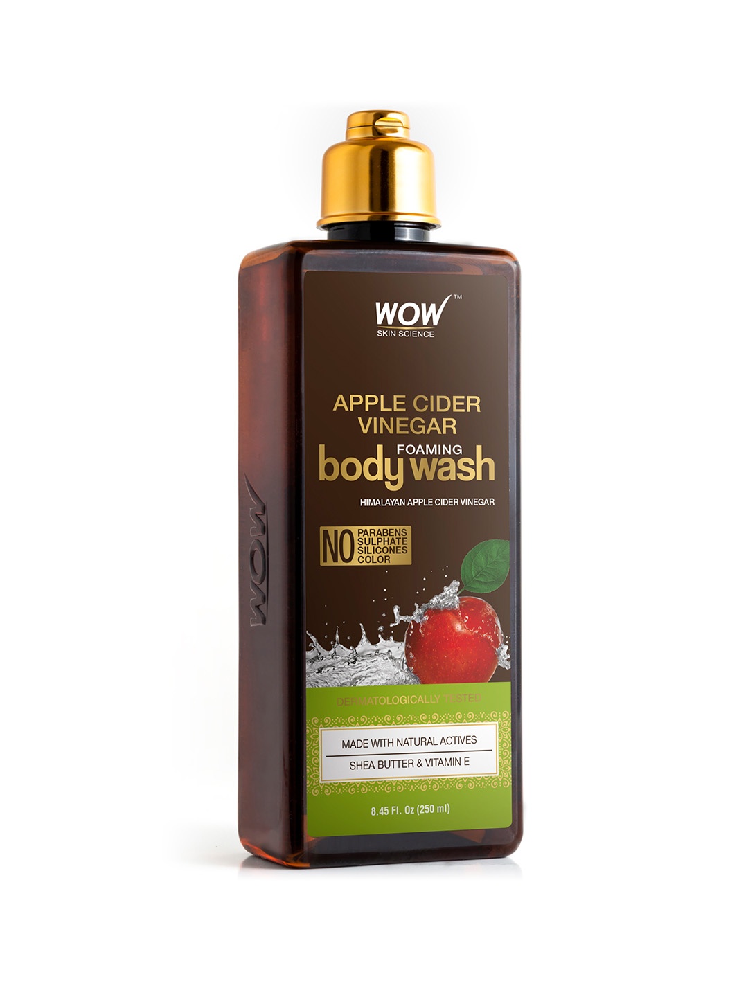 

WOW SKIN SCIENCE Unisex Apple Cider Vinegar Foaming Body Wash 250 ml, Brown