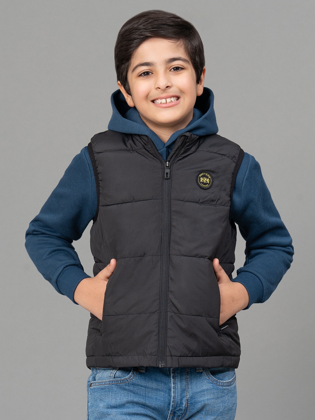 

Red Tape Boys Black Solid Padded Jacket