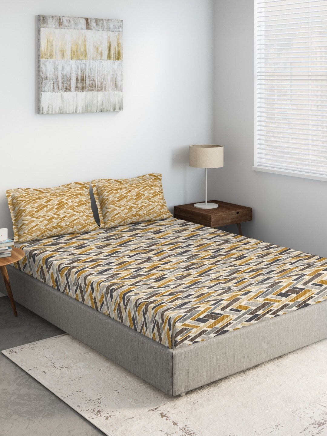 

DDecor Brown 140 TC King Bedsheet With 2 Pillow Covers