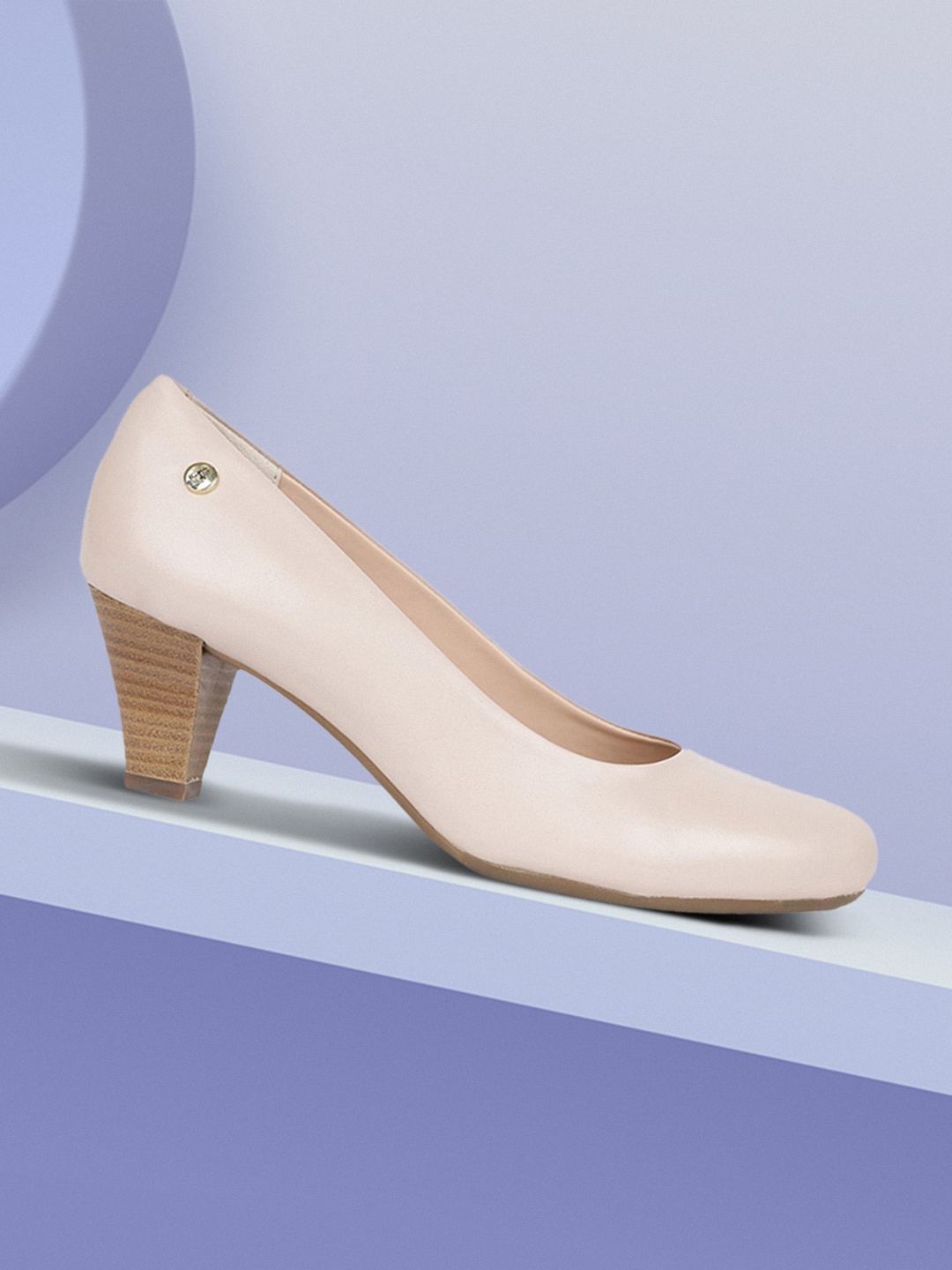 

Hush Puppies Women Pink Solid Leather Pumps