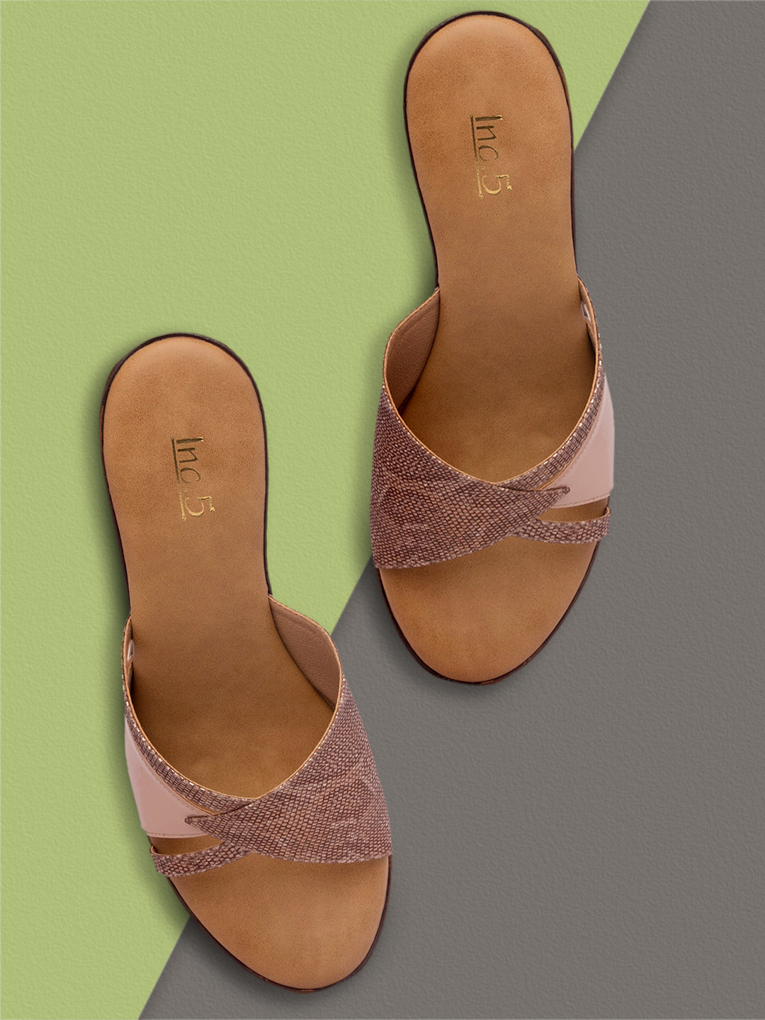 

Inc 5 Women Brown Textured Heels