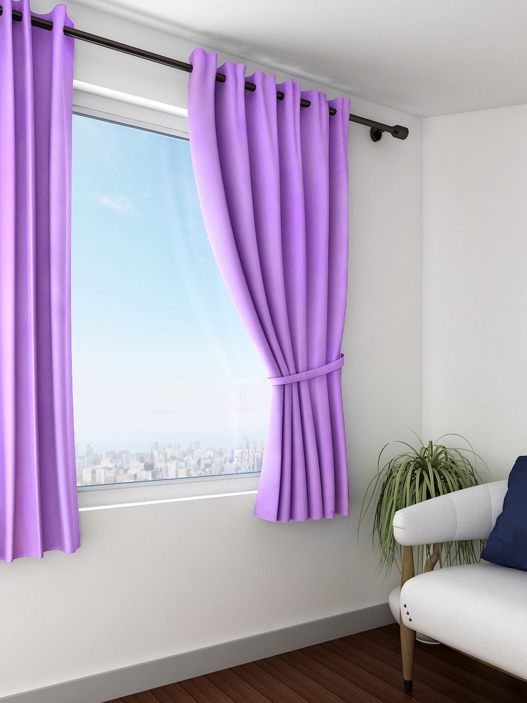 

SWAYAM Lavender Single Blackout Window Curtain