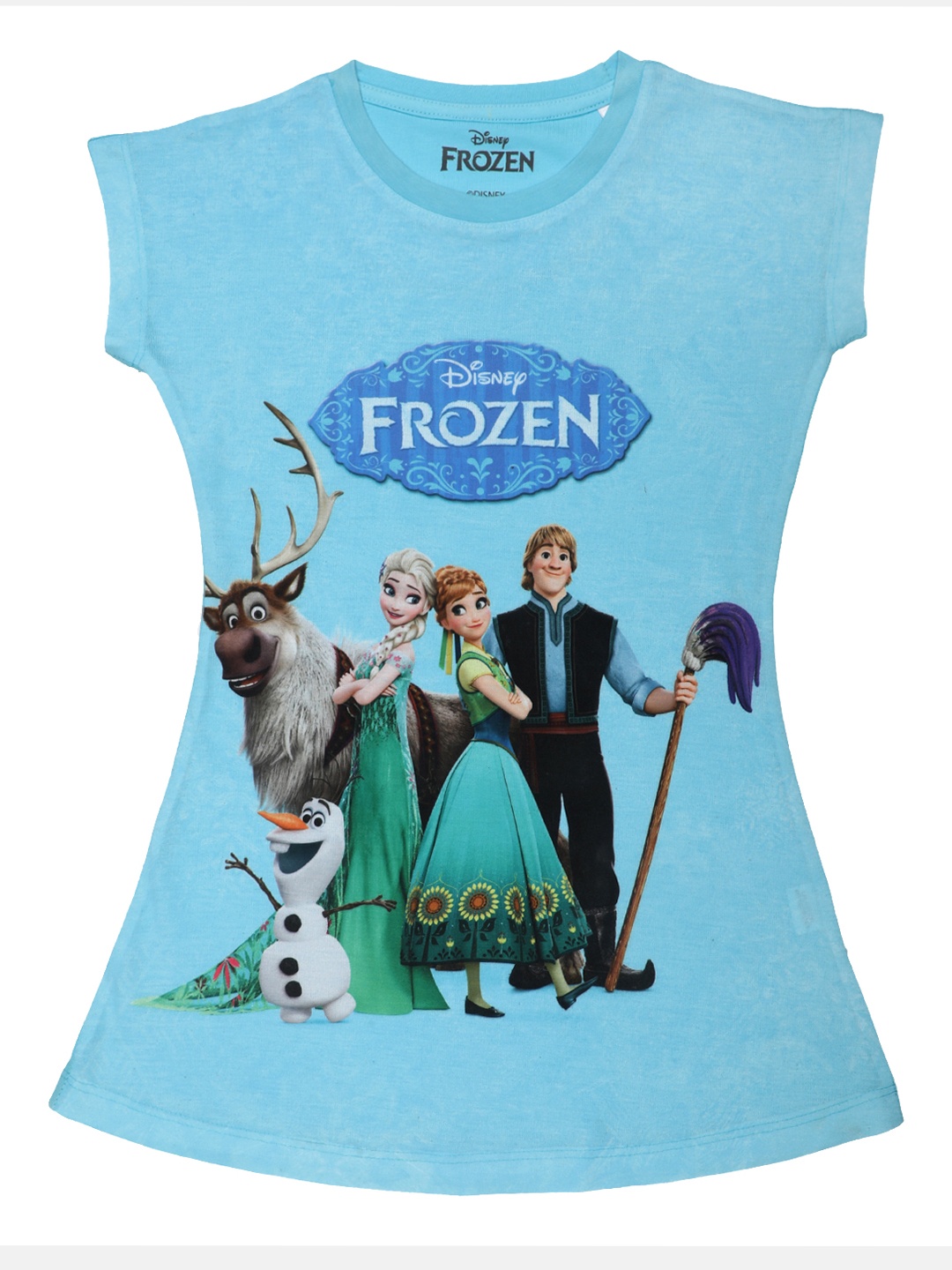 

Disney by Wear Your Mind Girls Blue Printed A-Line Dress
