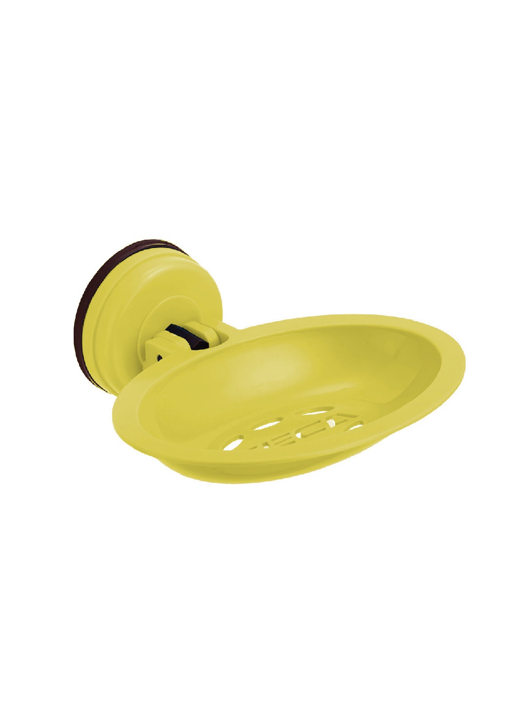

FECA Yellow Solid Suction Oval Soap Holder