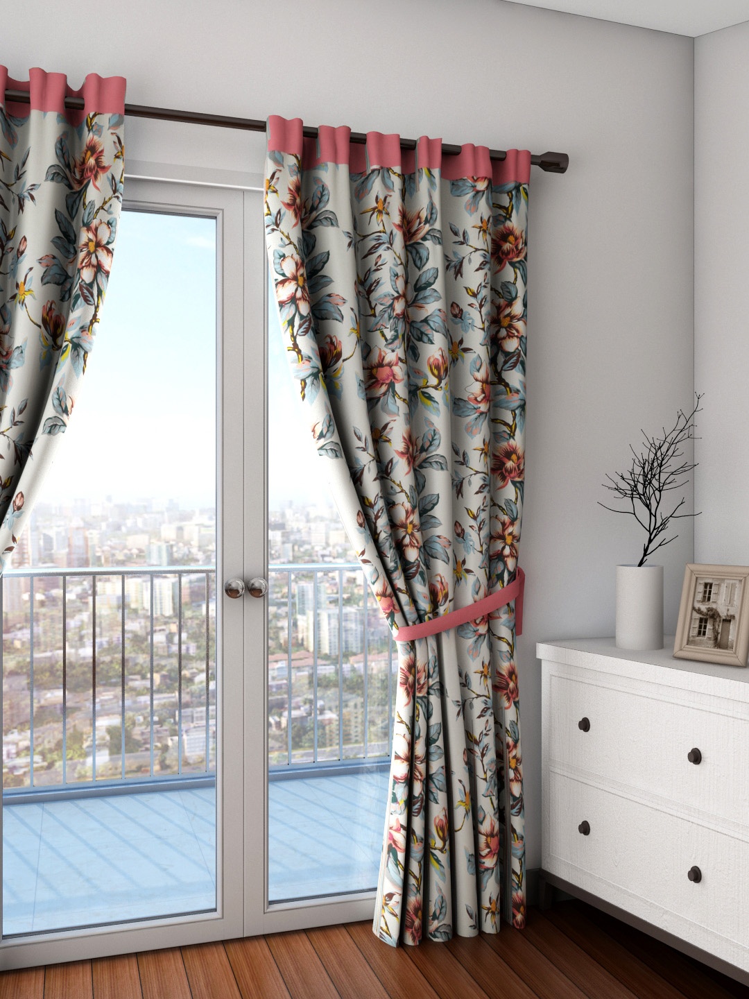 

SWAYAM Multicoloured Single Floral Print Door Curtain, Multi