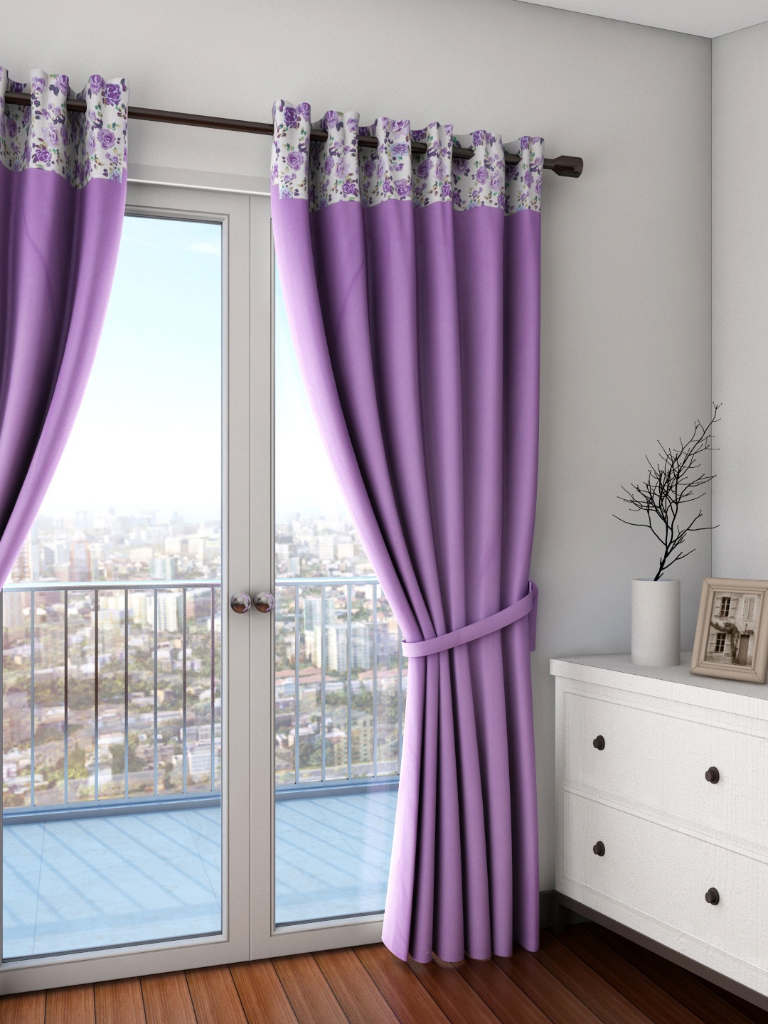 

Swayam Purple Single Door Curtain