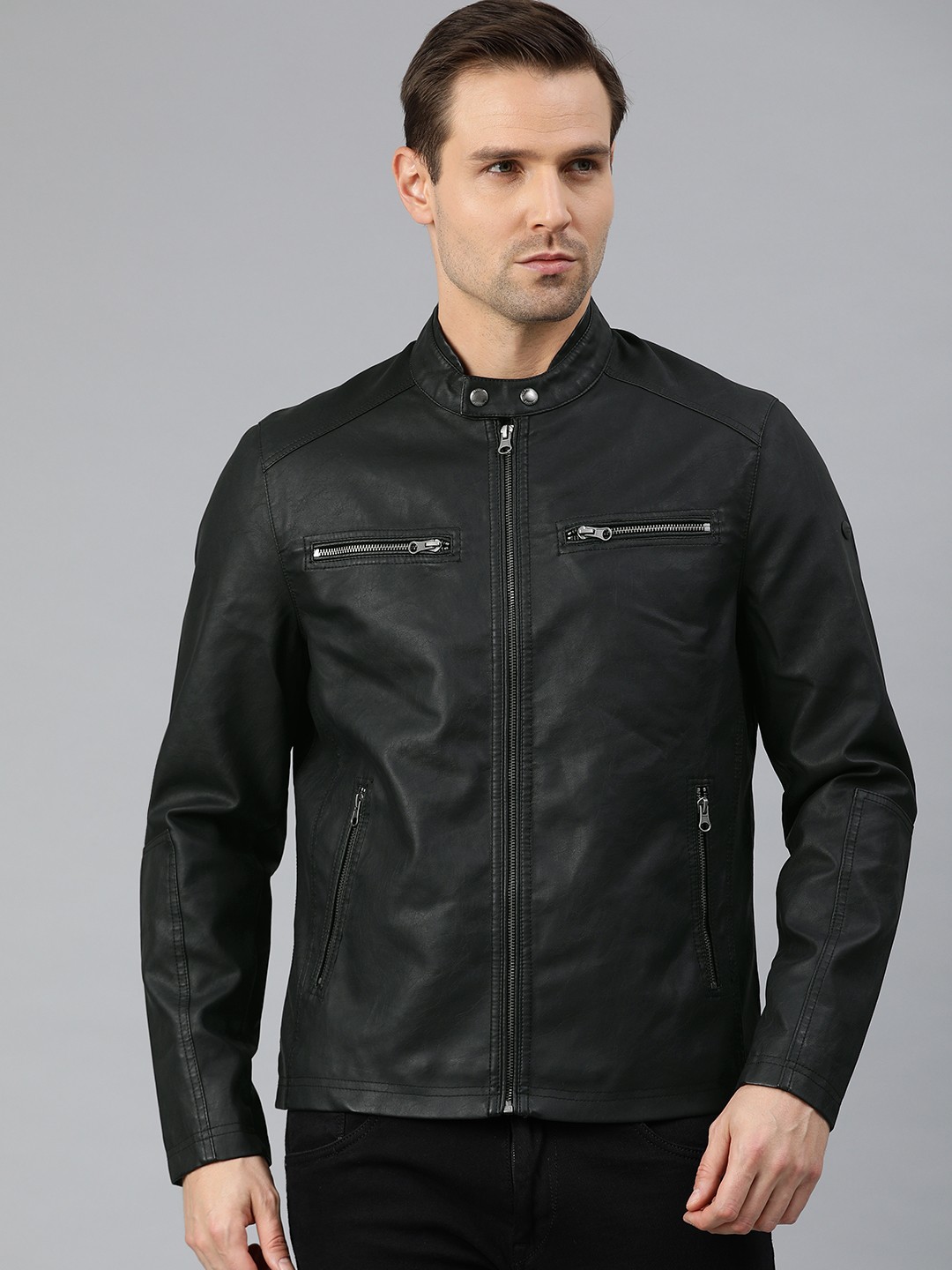 

U.S. Polo Assn. Men Black Solid Tailored Jacket