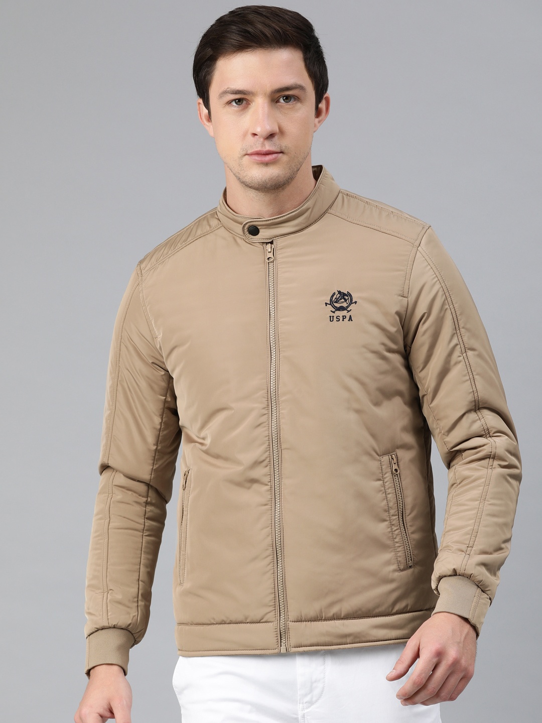 

U.S. Polo Assn. Men Khaki Solid Padded Jacket