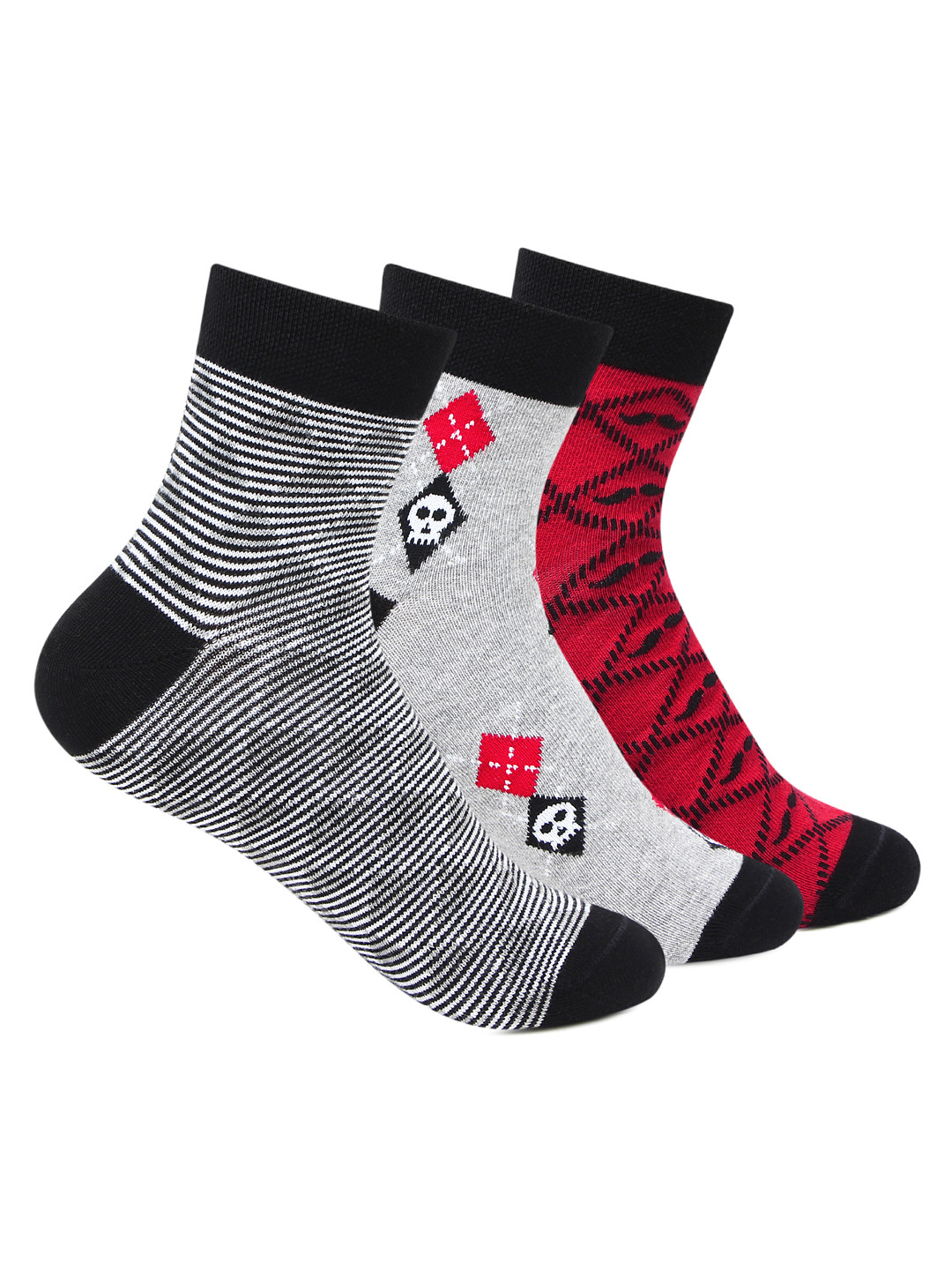 

Bonjour Boys Pack Of 3 Ankle-Length Socks, Grey