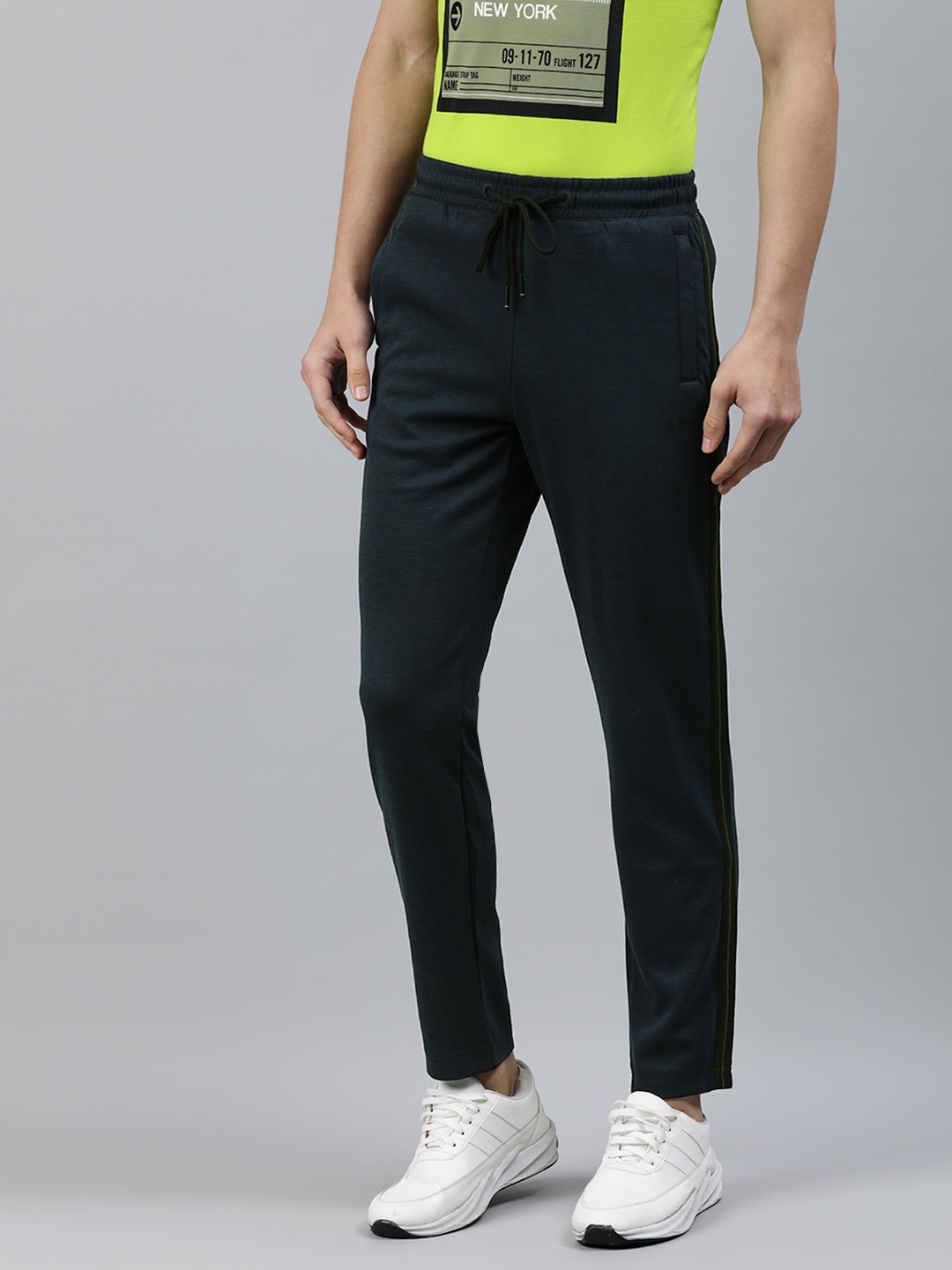 

Arrow New York Men Navy Blue Solid Straight Fit Track Pants