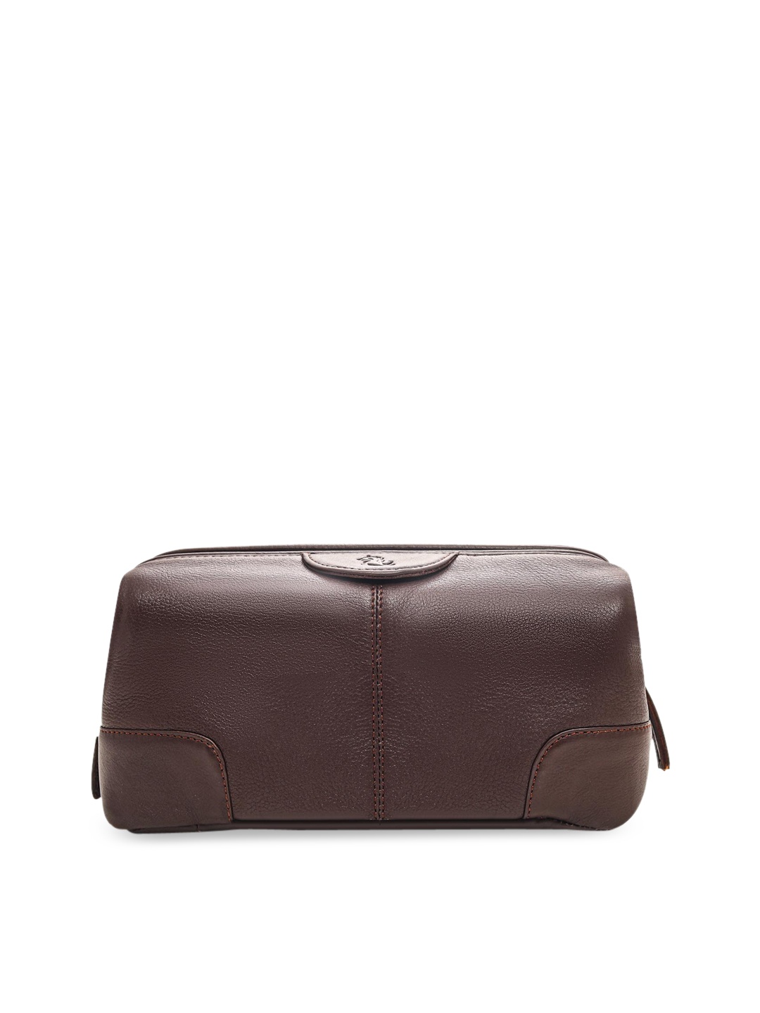 

Kara Unisex Brown Solid Travel Leather Toiletry Kit