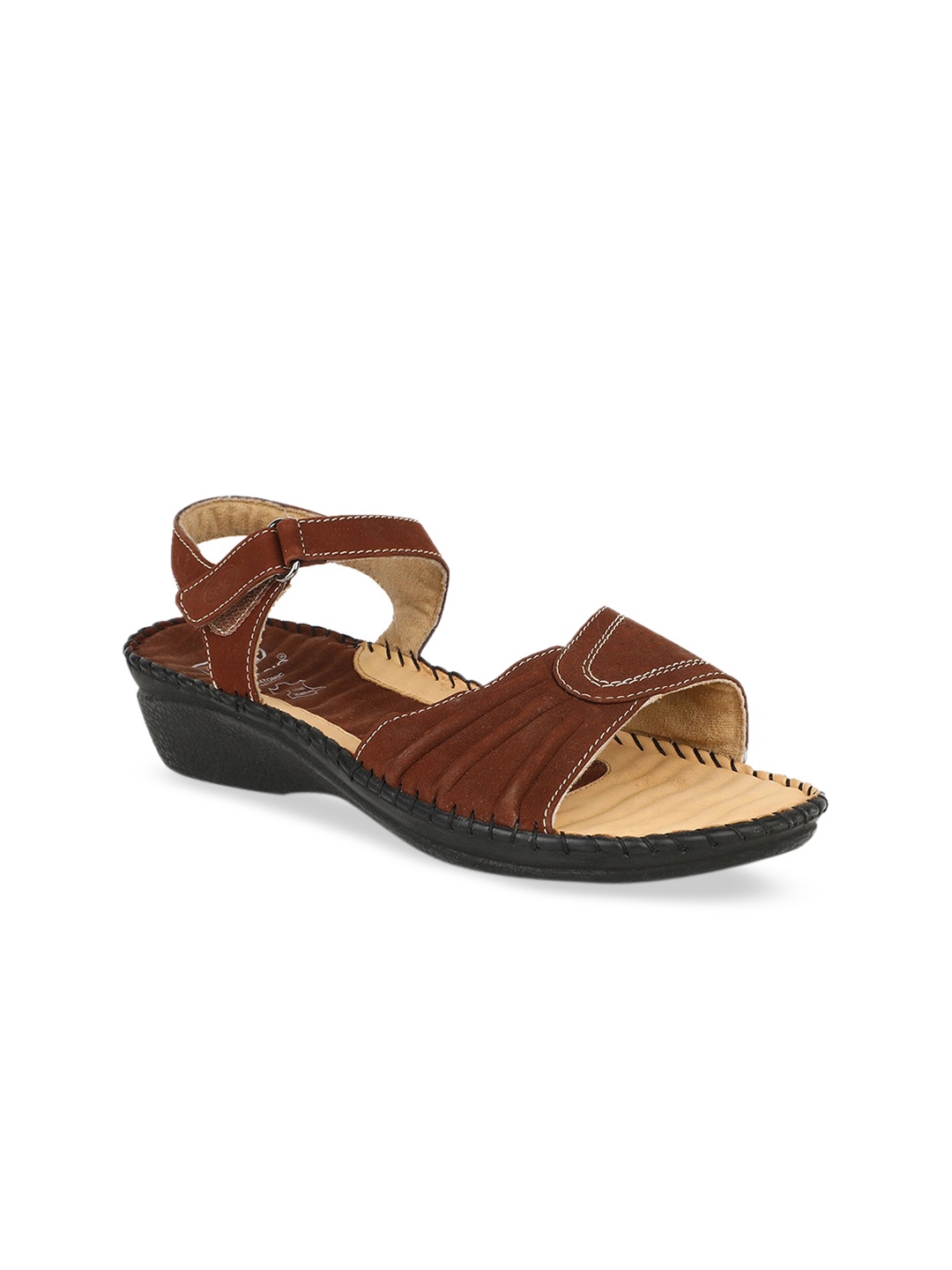 

Scholl Women Brown Solid Leather Comfort Heels