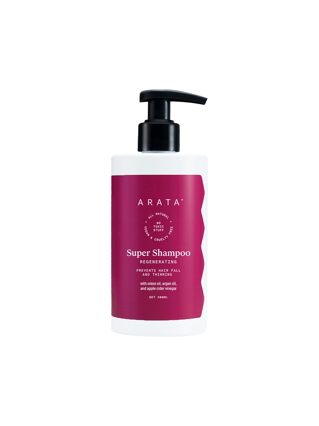 

ARATA Plant-Powered Super Shampoo with Onion Oil & Apple Cider Vinegar - 300 ml, White