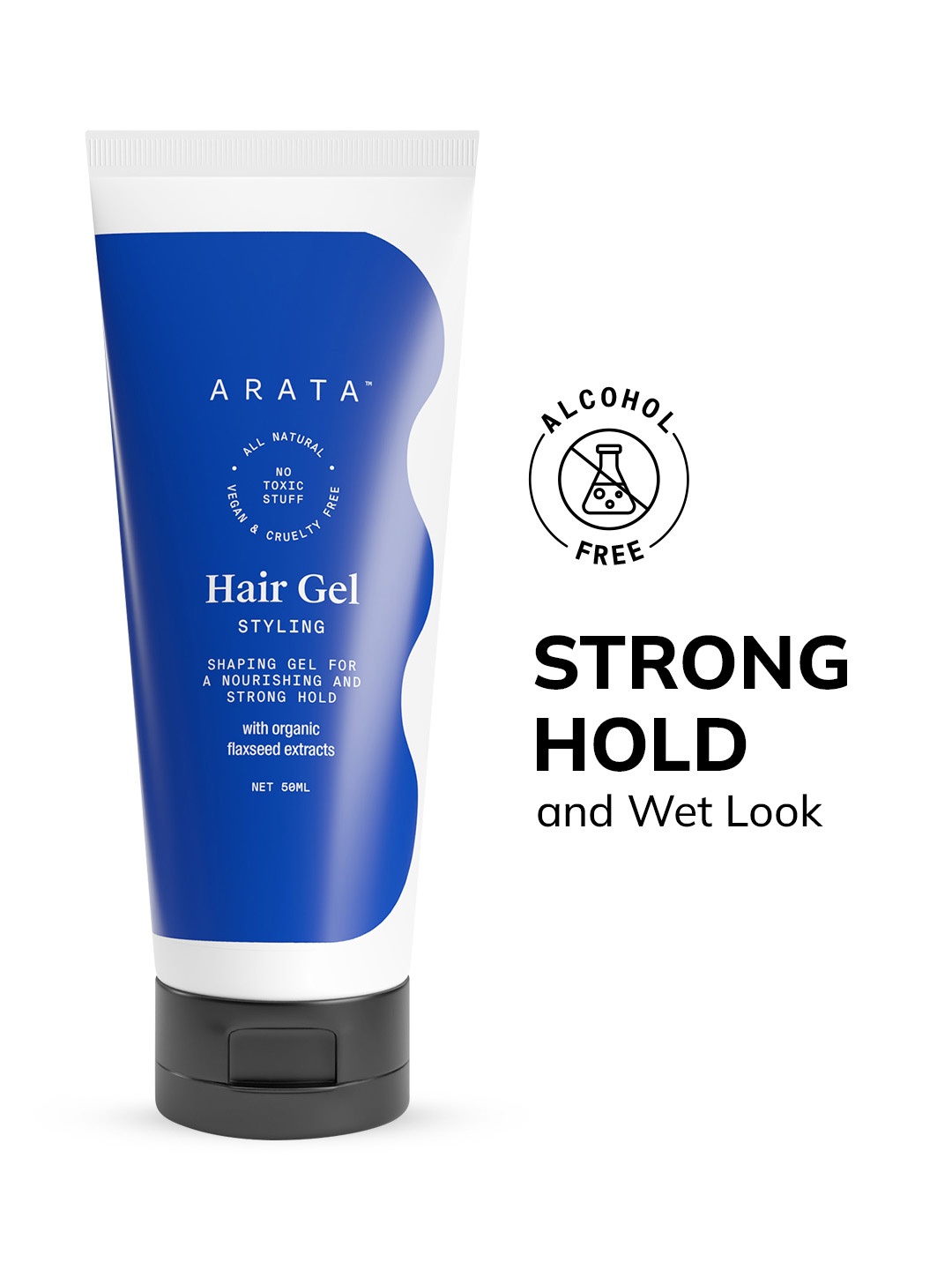 

ARATA All Natural Styling Hair Gel with Organic Flaxseed - 50ml, White