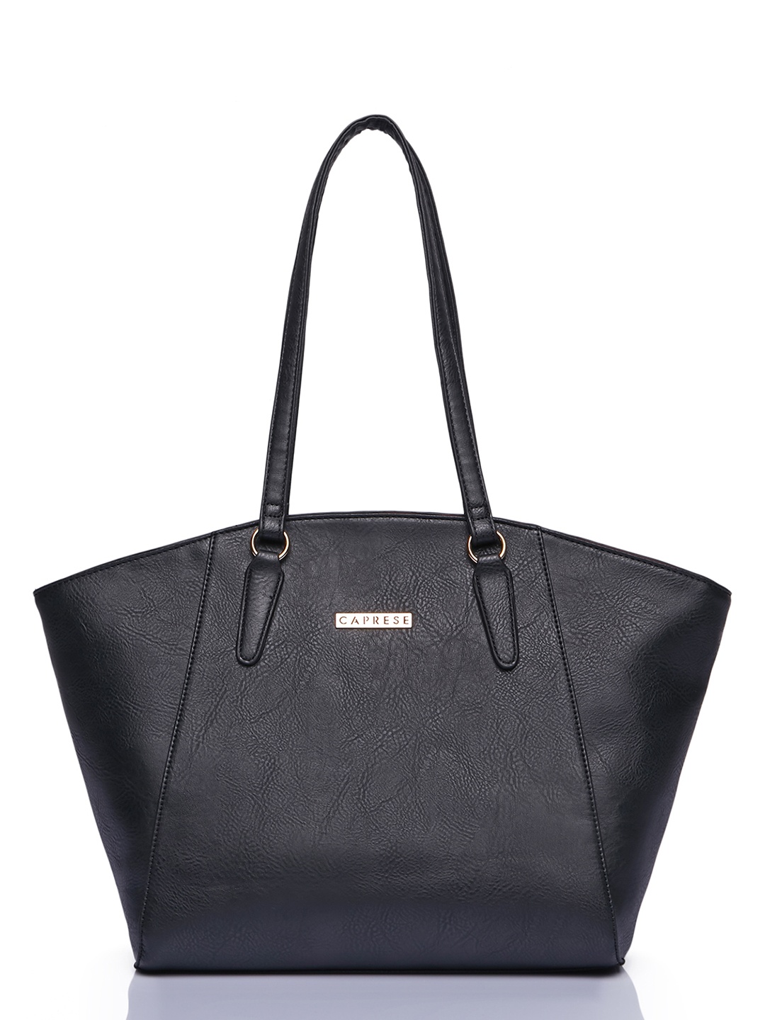 

Caprese Black Textured AMI Shoulder Bag