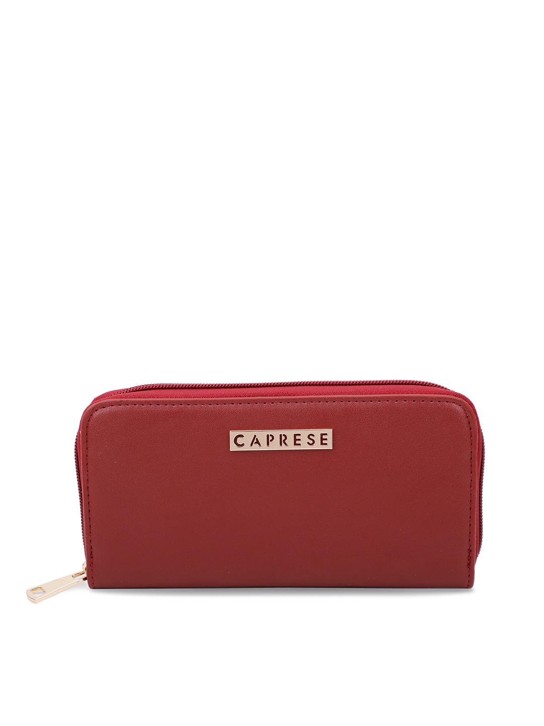 

Caprese Women Maroon Solid Zip Around Wallet