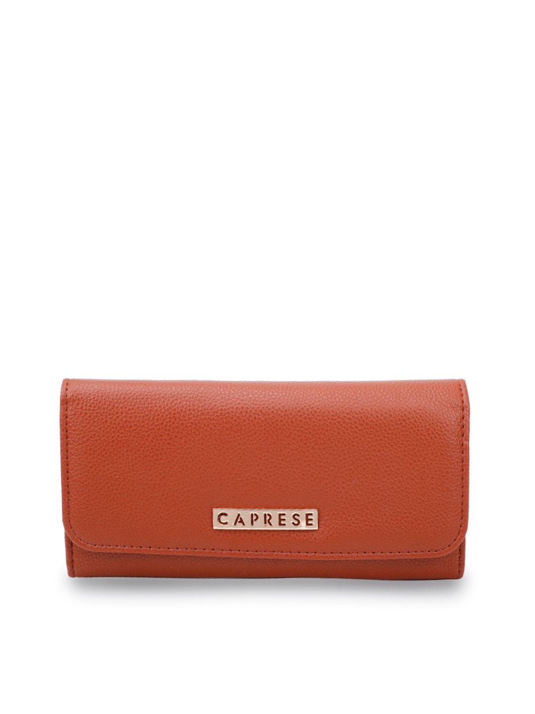 

Caprese Women Tan Brown Solid Three Fold Wallet