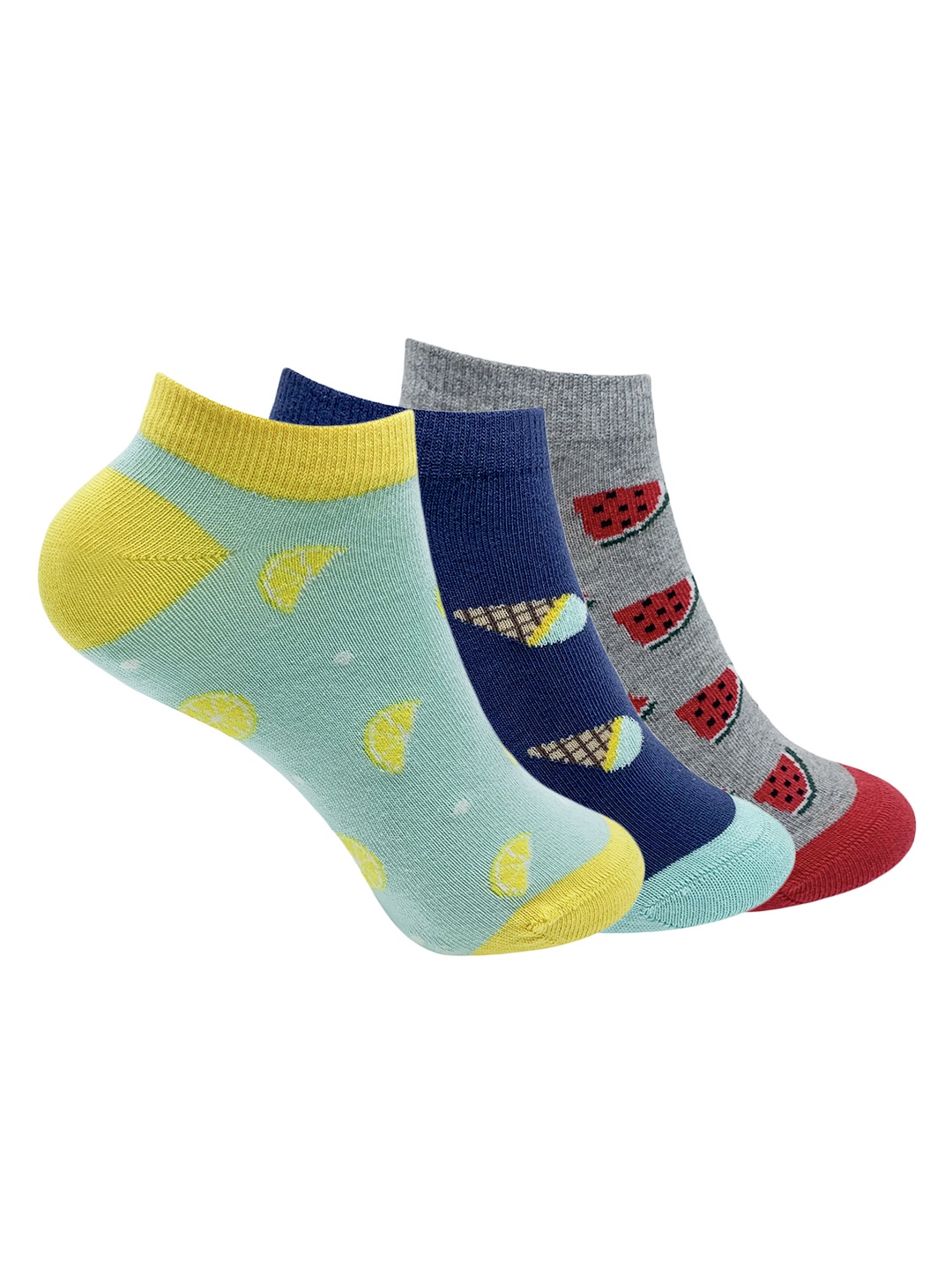

Mint & Oak Women Pack of 3 Assorted Ankle-Length Socks