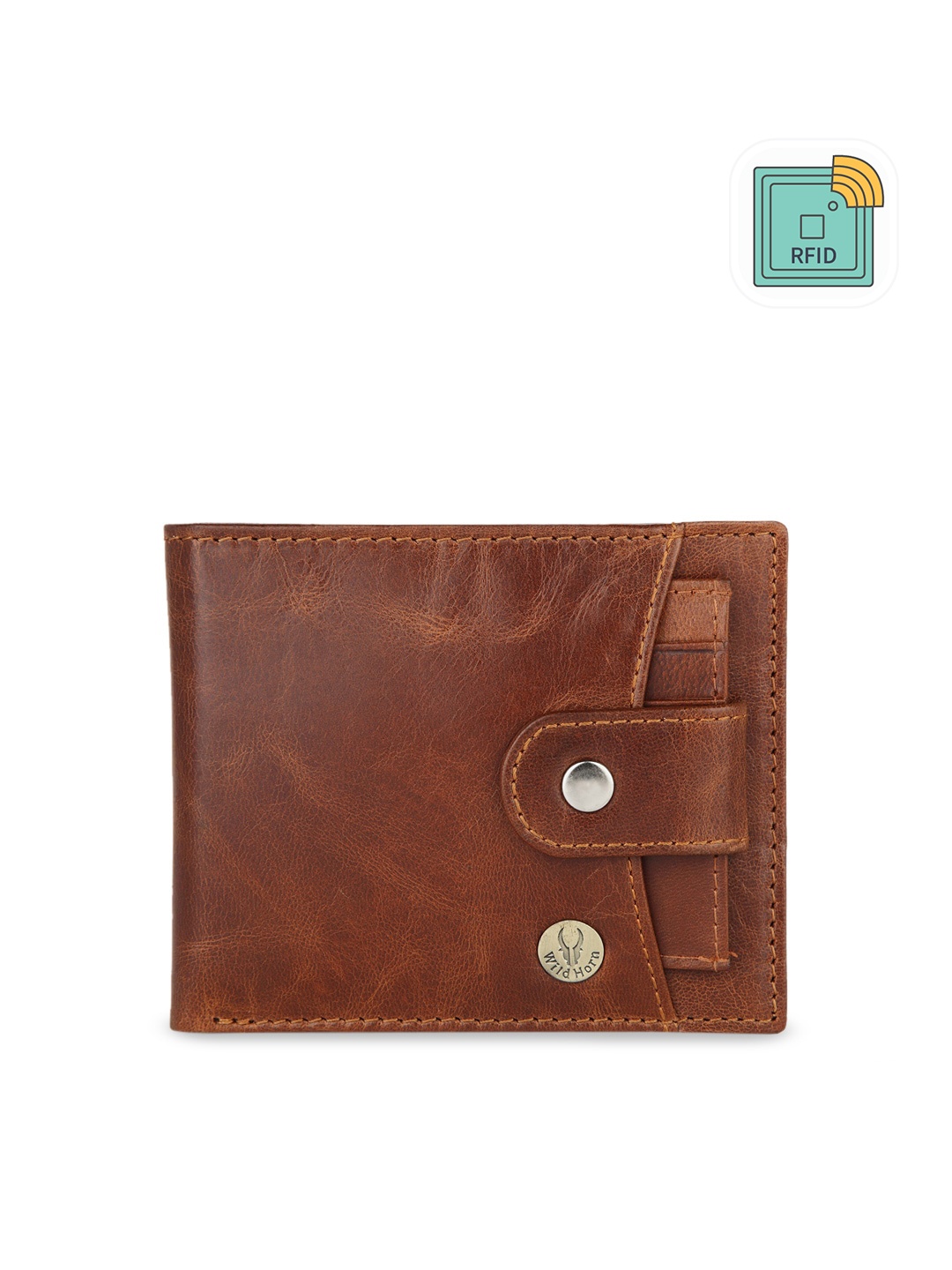 

WildHorn Men Tan Brown Solid RFID Protected Genuine High Quality Leather Wallet