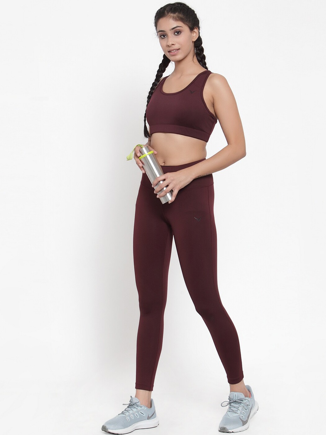 Invincible Women Performance Sports Bra, Maroon