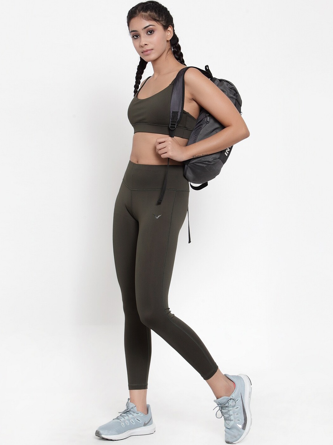 

Invincible Women Double Strap Dare Sports Bra, Olive