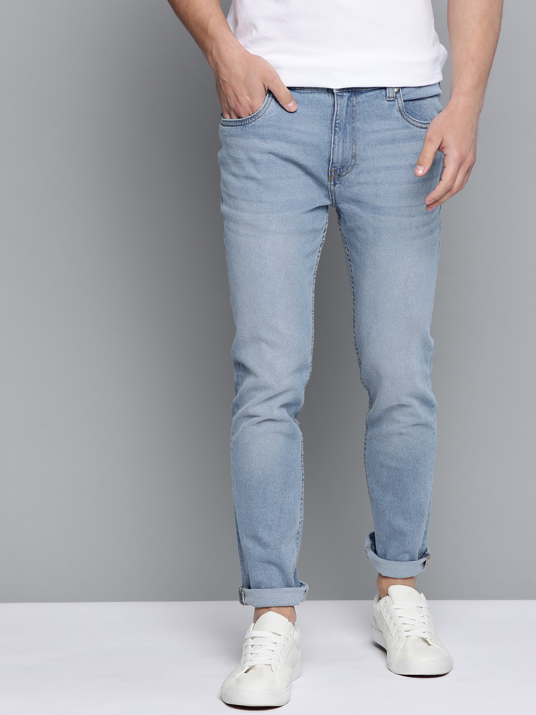 

Mast & Harbour Men Blue Skinny Fit Mid-Rise Clean Look Stretchable Jeans