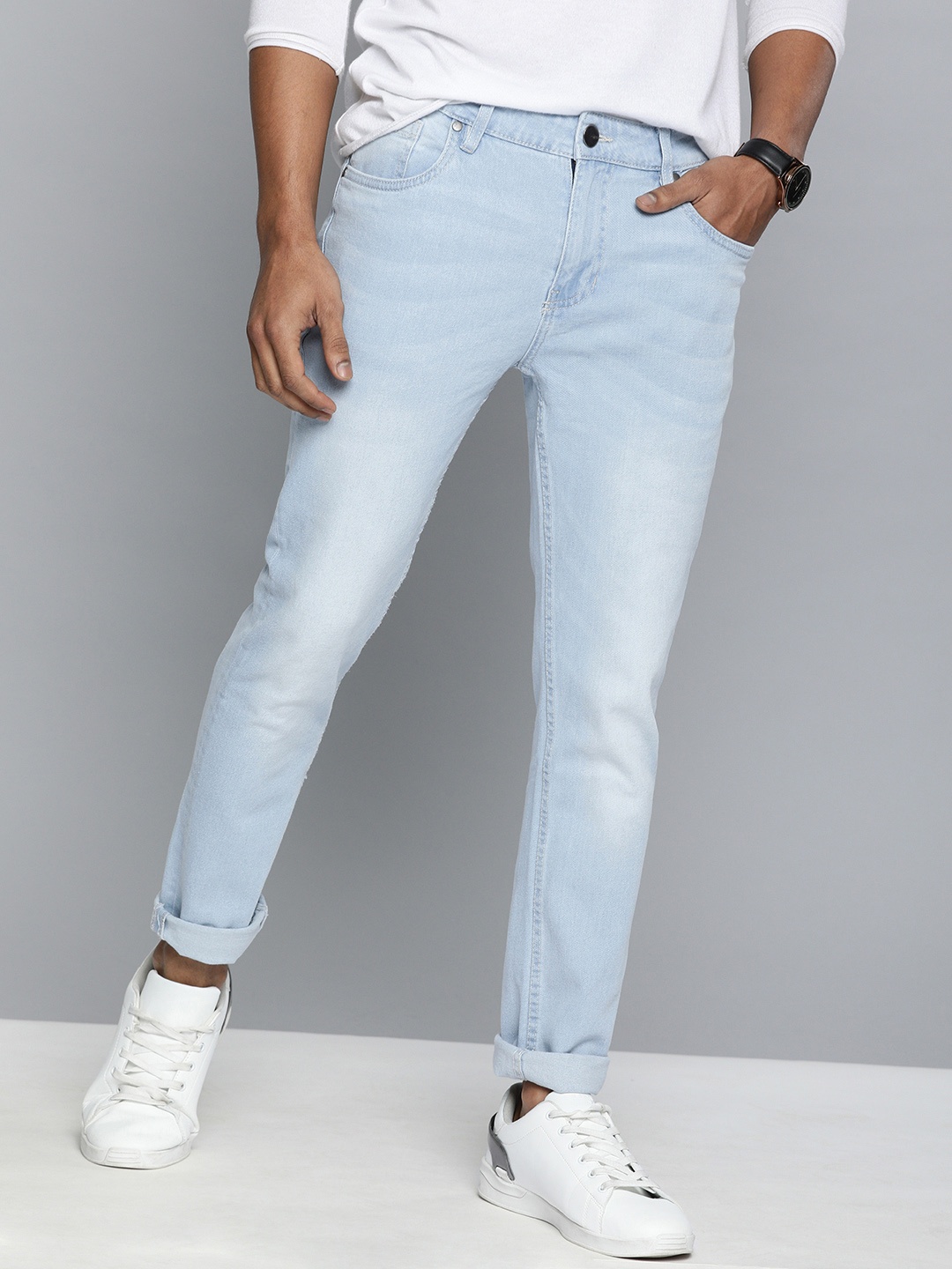 

Mast & Harbour Men Blue Skinny Fit Mid-Rise Clean Look Stretchable Jeans