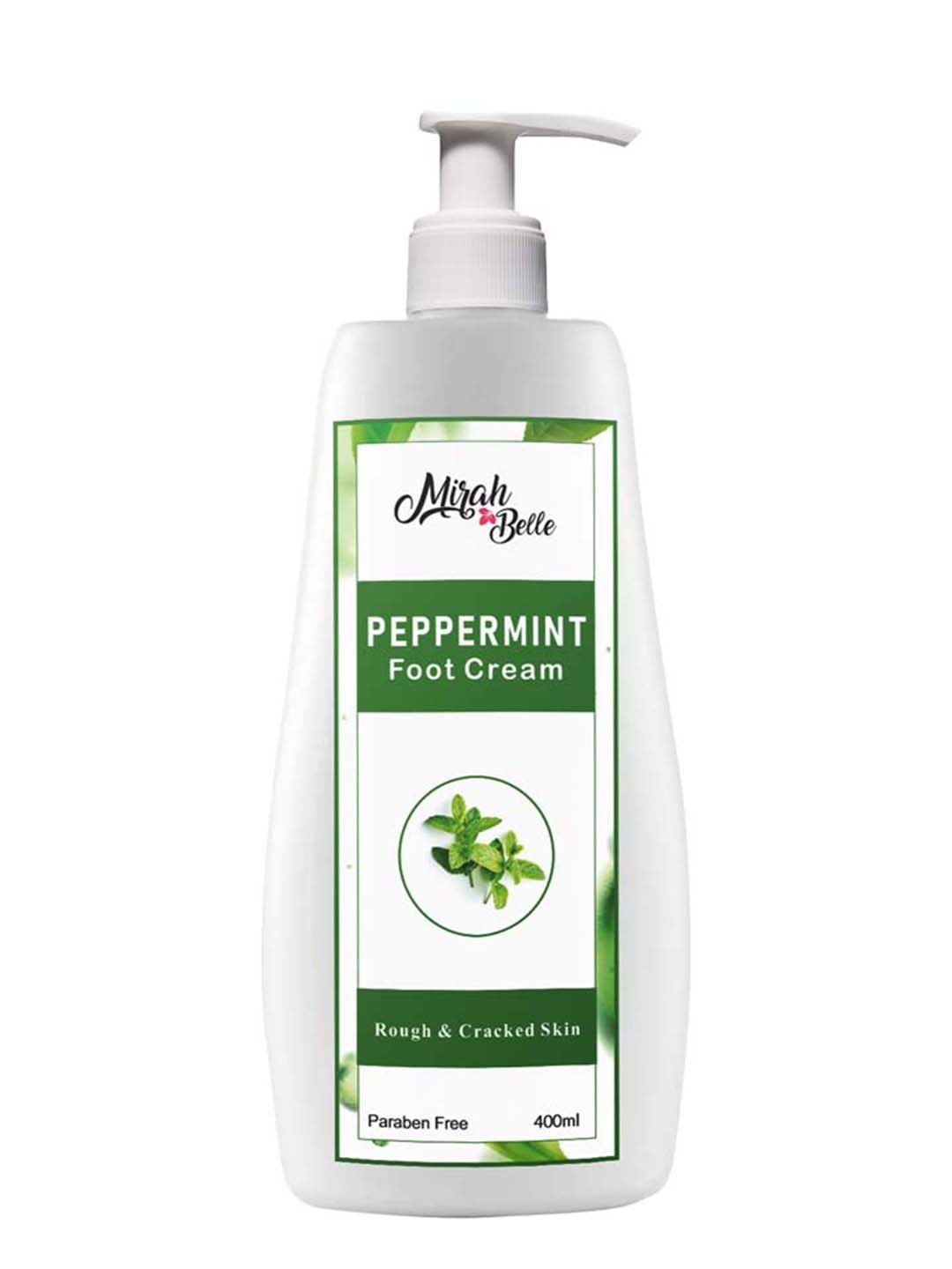 

Mirah Belle Unisex Peppermint Foot Cream 400 ml, White