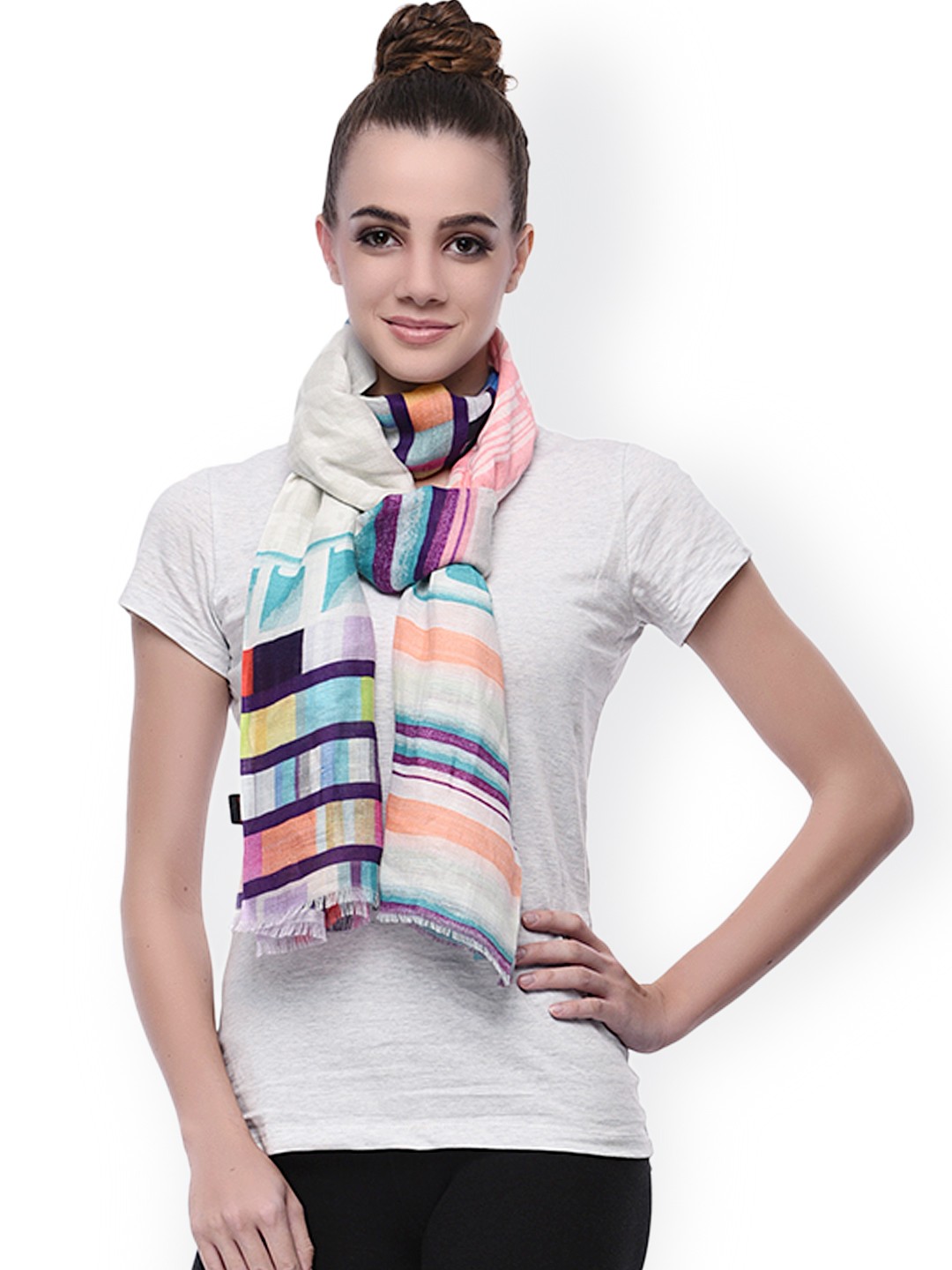 

SHINGORA Multicoloured Printed Stole, Multi