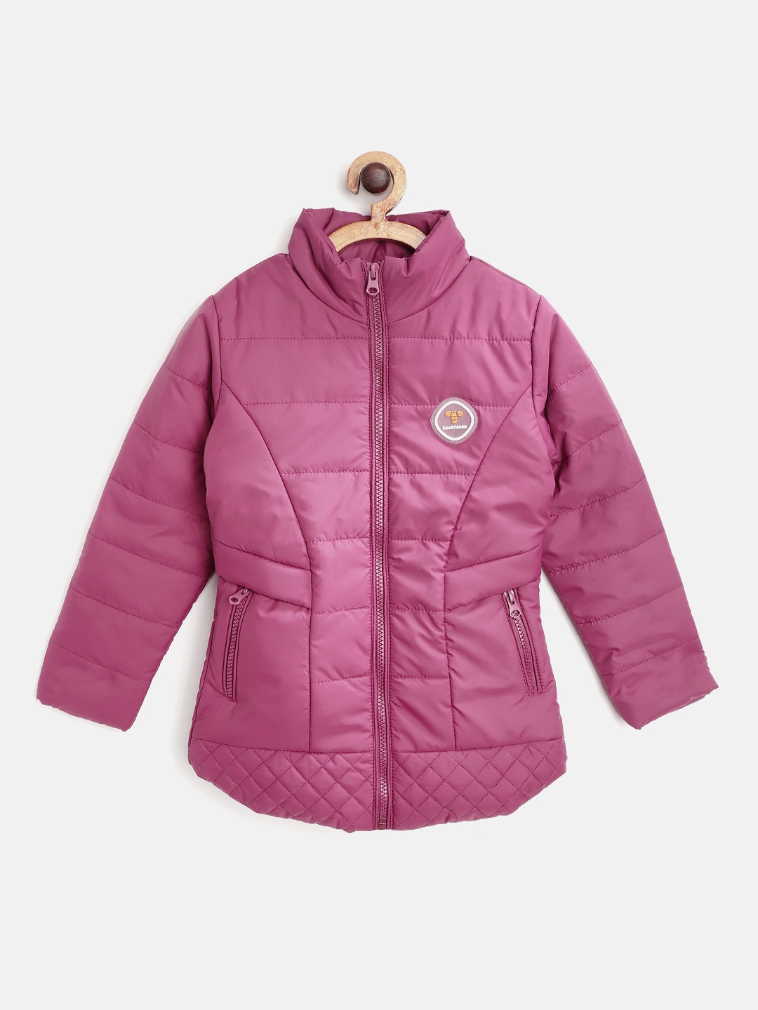 

toothless Girls Purple Solid Lightweight Padded Jacket