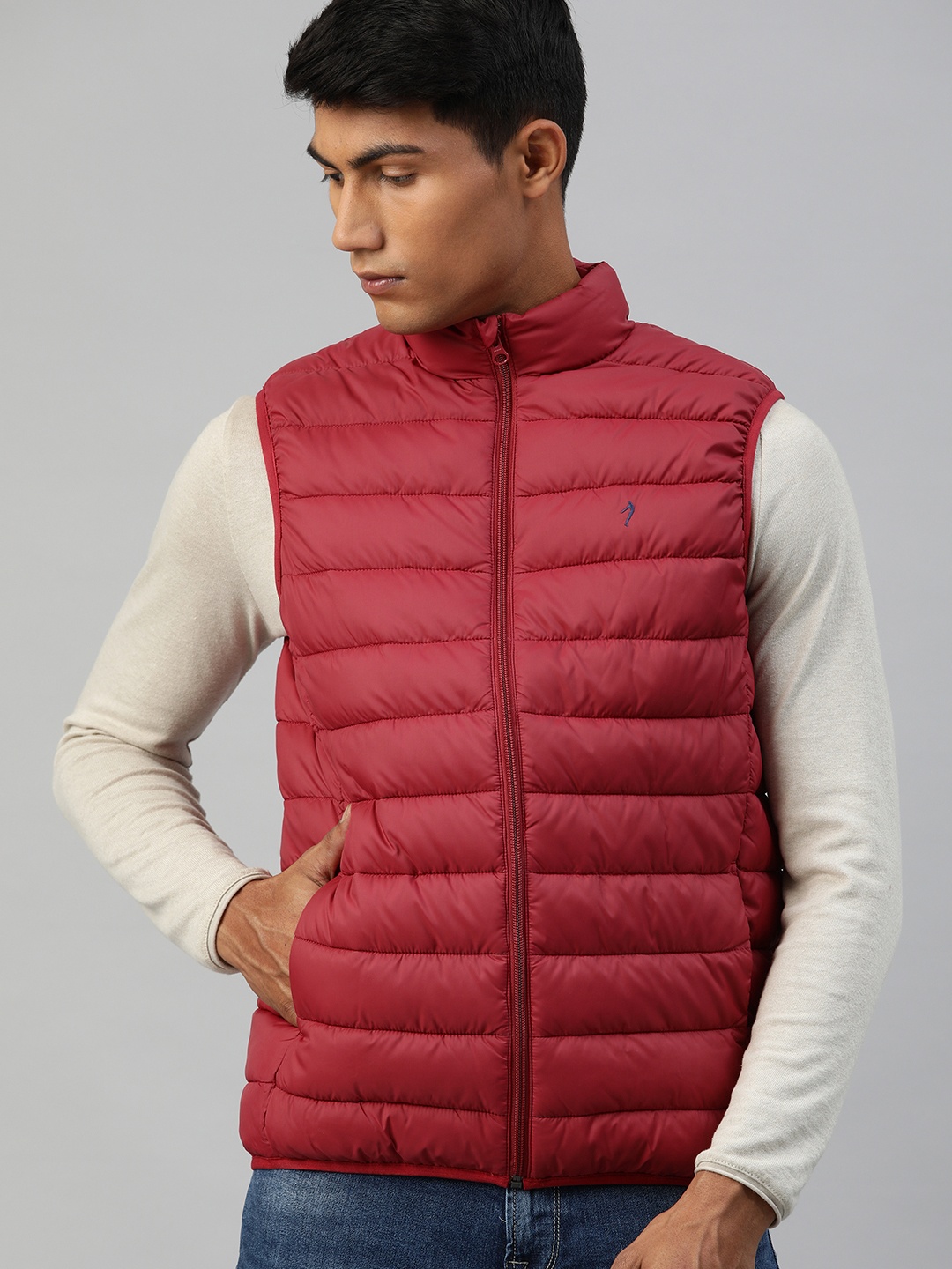 

Indian Terrain Men Red Solid Puffer Jacket