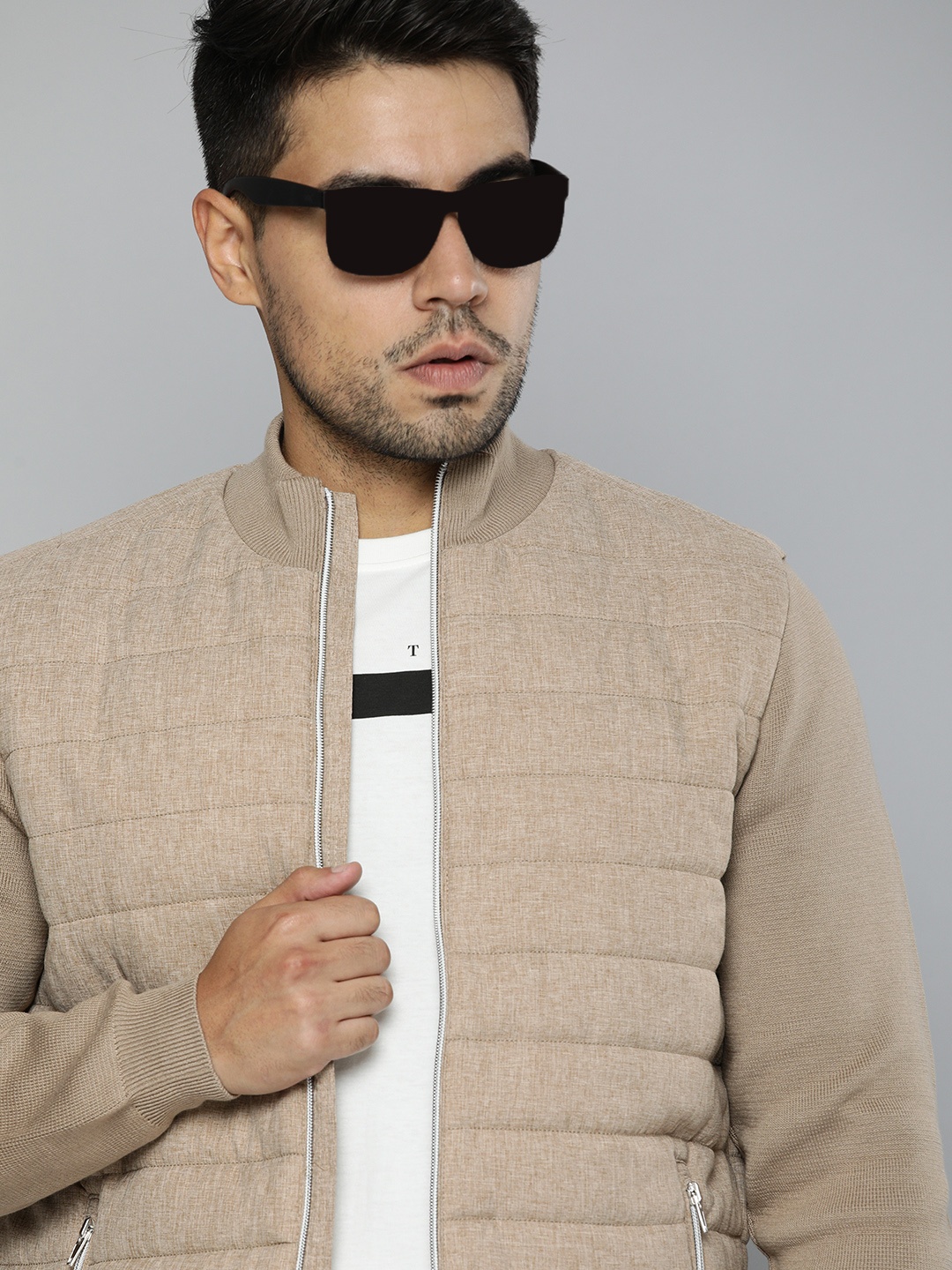 

Indian Terrain Men Beige Solid Puffer Jacket