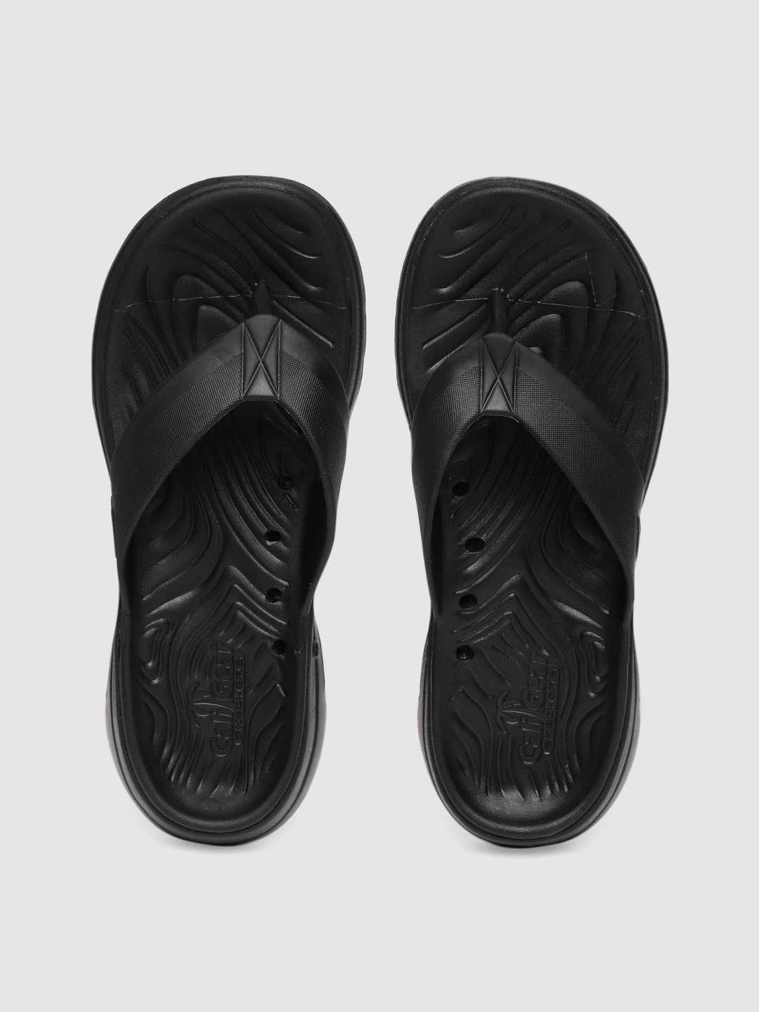 

Skechers Men Black Solid GO WALK 5 - CABANA Thong Flip-Flops