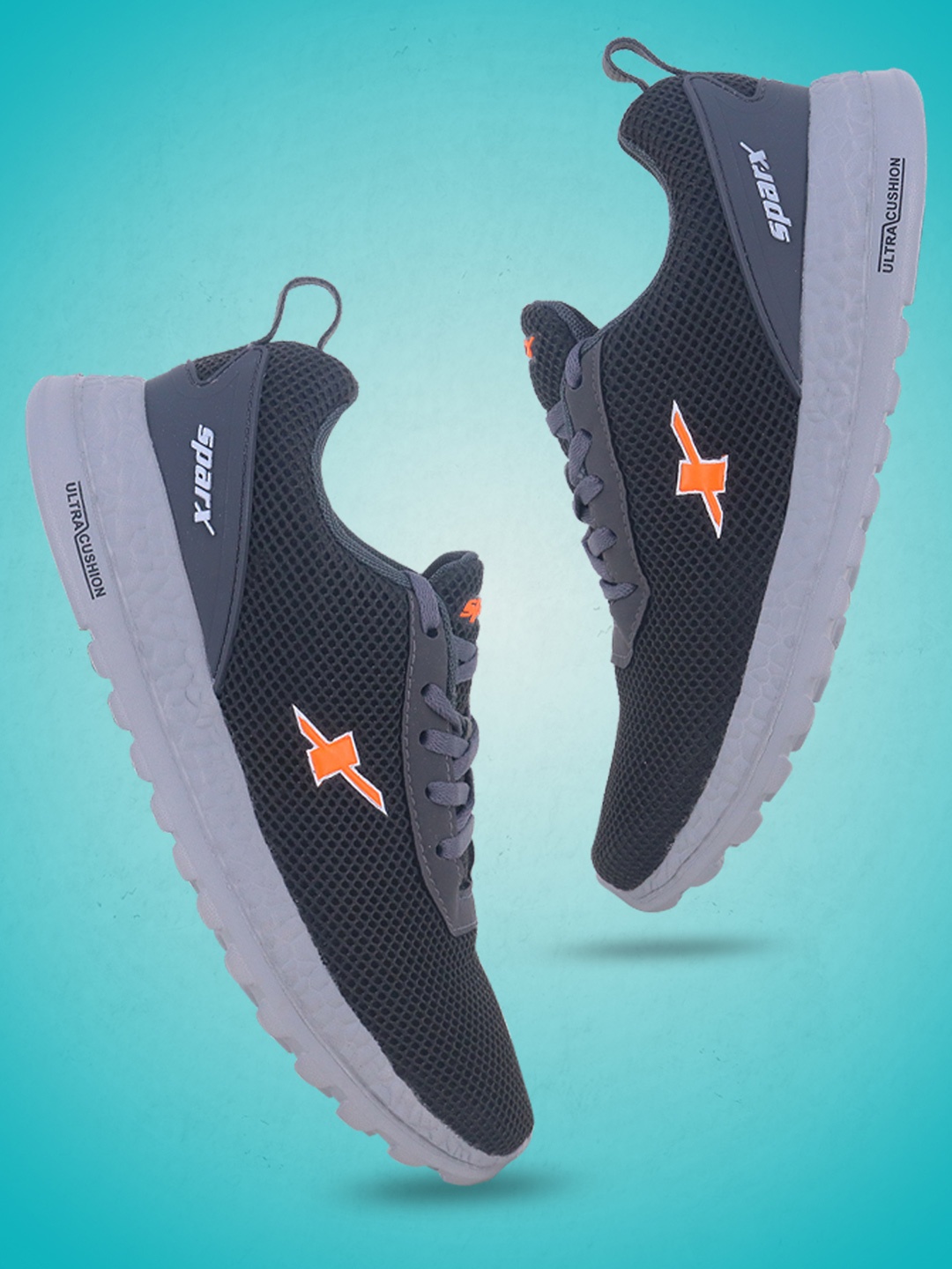 

Sparx Men Grey & Orange Running Shoes