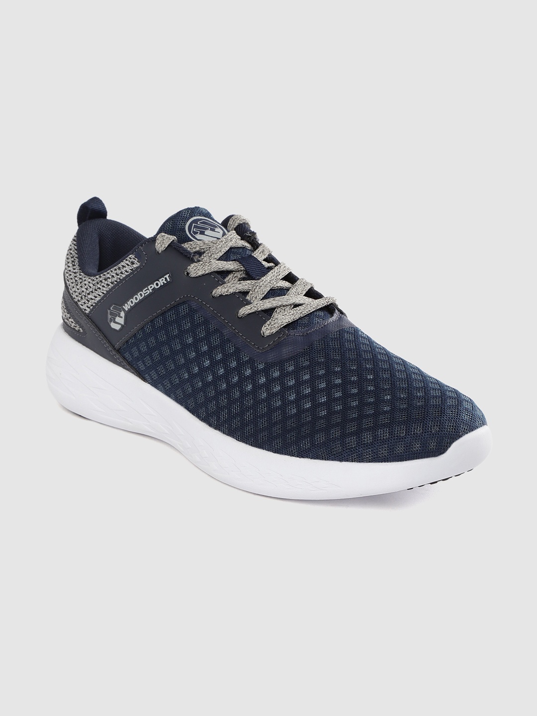 

Woodland Men Navy Blue Woven Design Sneakers