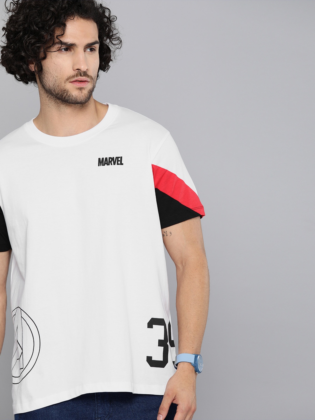 

Kook N Keech Marvel Men White Marvel Printed Round Neck Pure Cotton T-shirt
