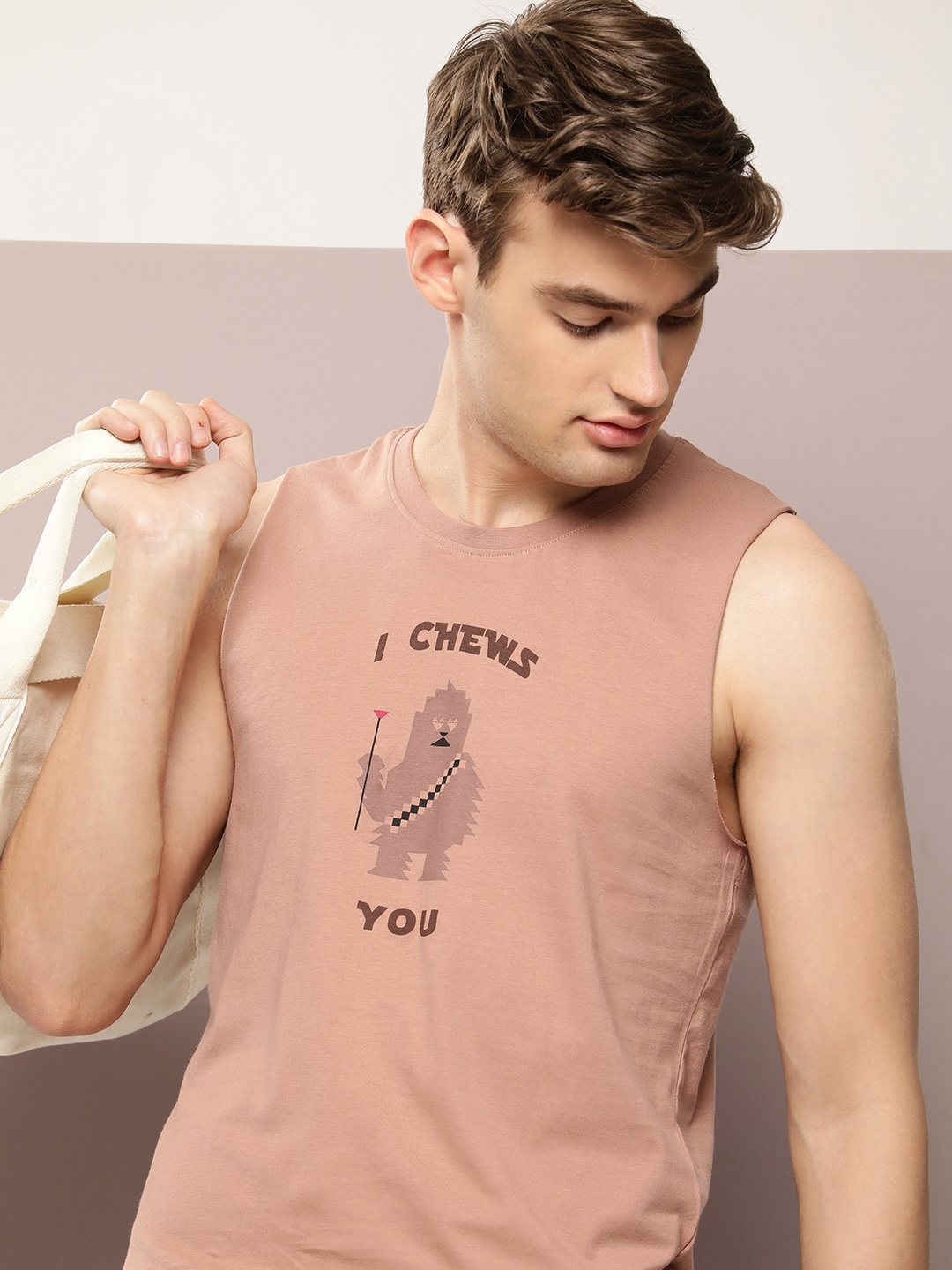 

Kook N Keech Star Wars Printed Sleeveless Pure Cotton T-shirt, Peach