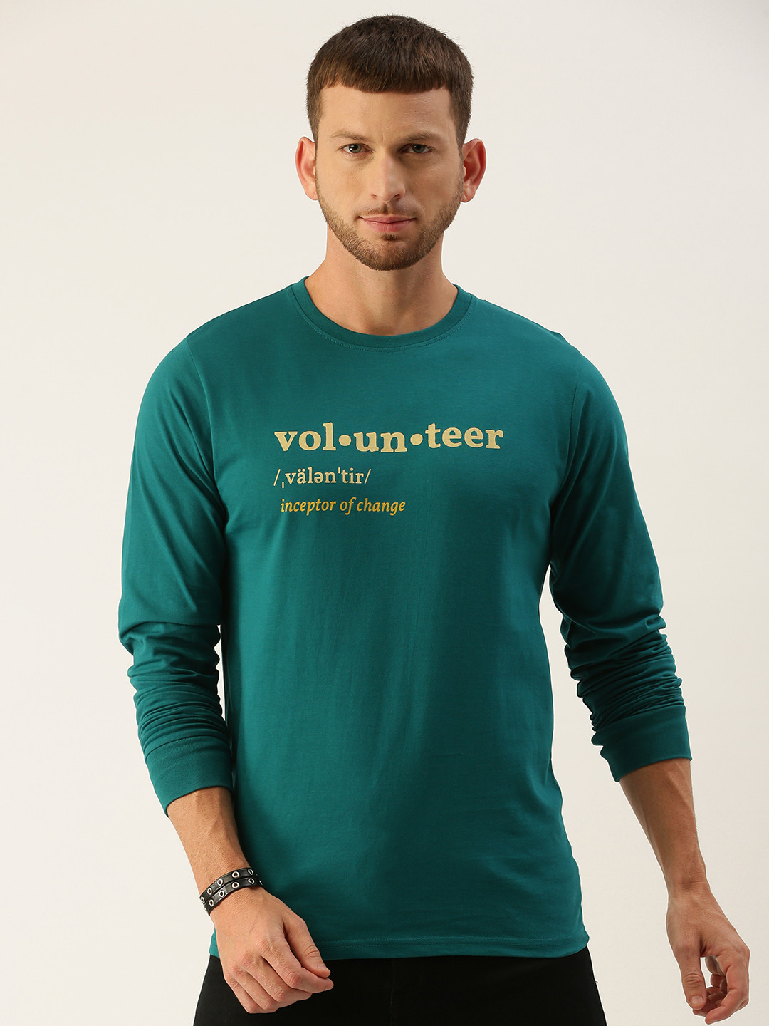 

DILLINGER Men Green Printed Round Neck Pure Cotton T-shirt