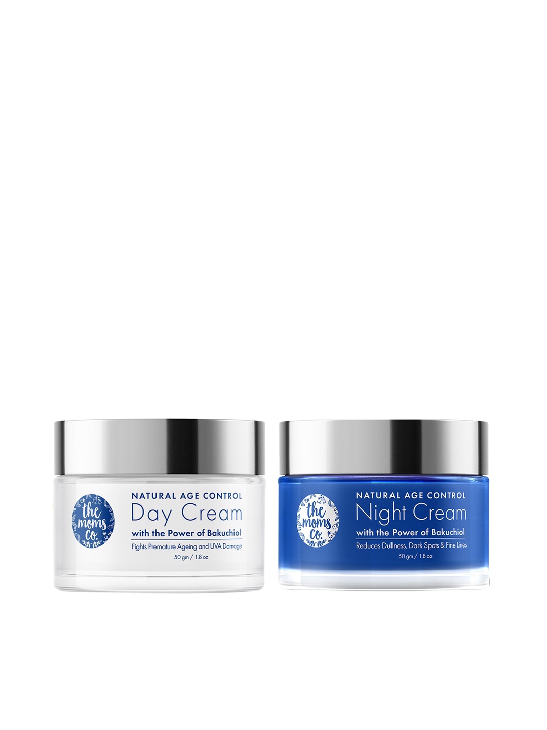 

The Moms Co. Set of Natural Age Control Night Cream & Day Cream, White