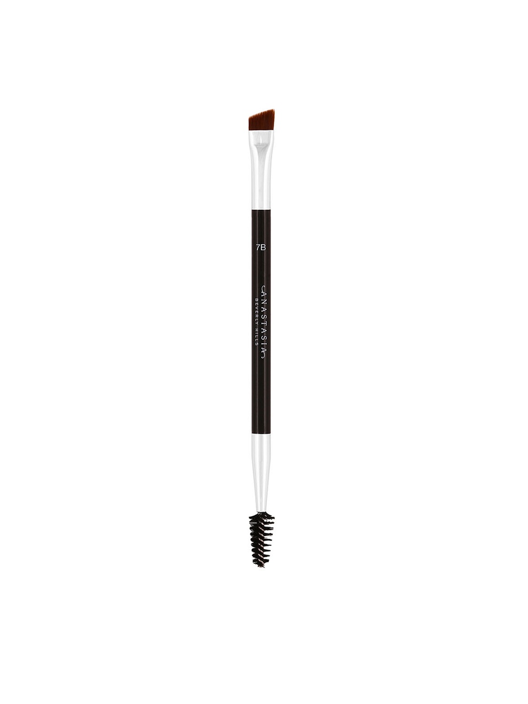 

ANASTASIA BEVERLY HILLS Blakck & Silver-Toned Dual-Ended Angled Brush - 7B, Black