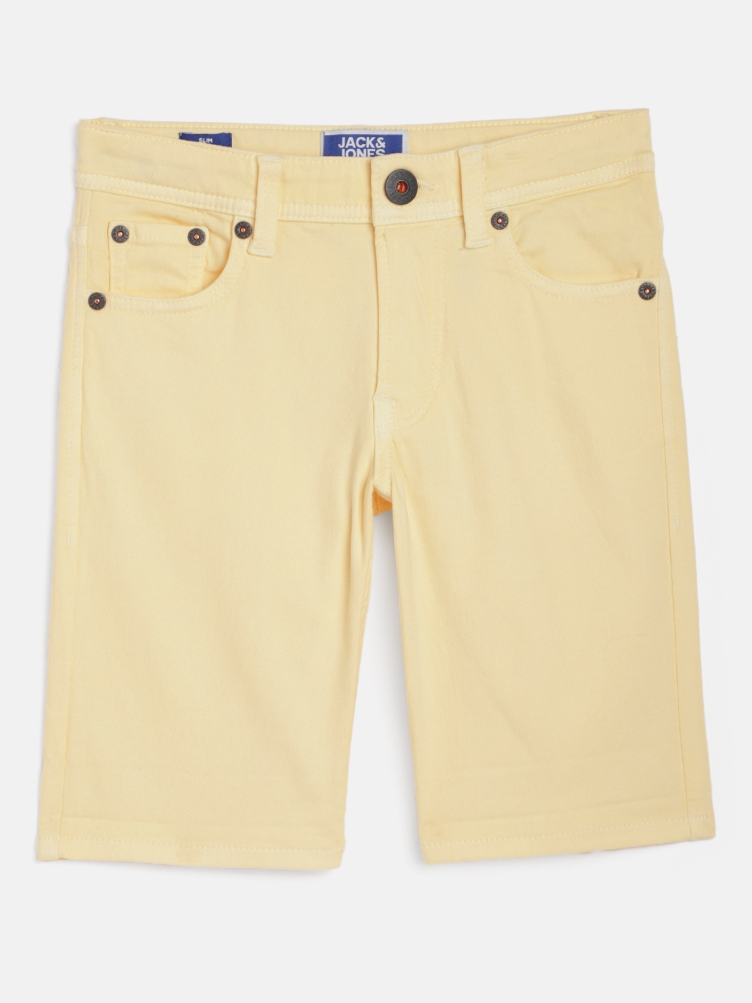 

Jack & Jones Boys Yellow Slim Fit Mid-Rise Chino Shorts