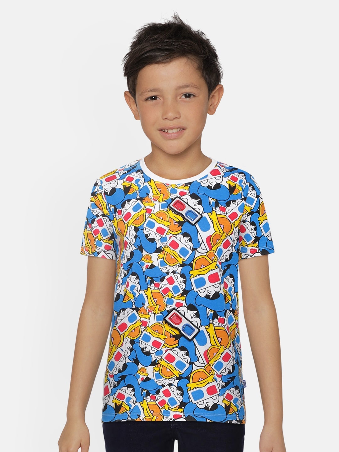

Jack & Jones Boys Blue & White Organic Cotton Printed Sustainable T-shirt