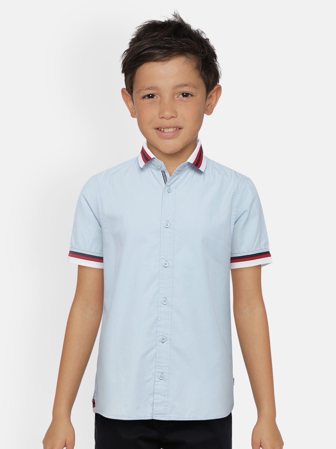 

Jack & Jones Boys Blue Slim Fit Solid Casual Shirt