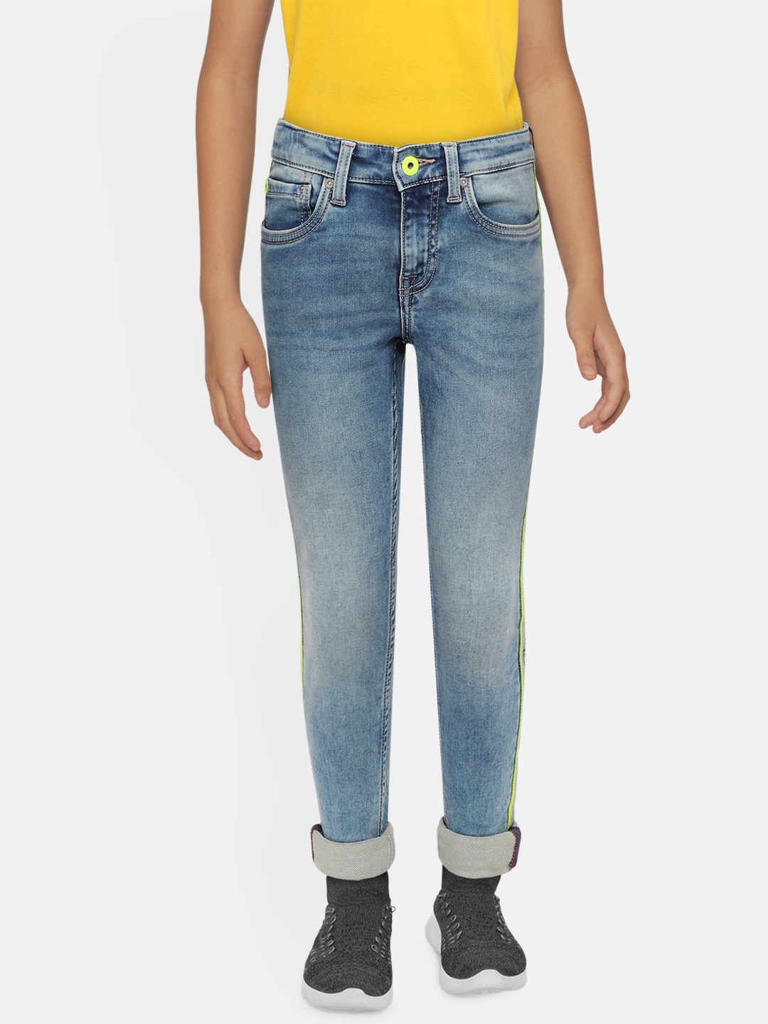 

Jack & Jones Boys Blue Skinny Fit Low-Rise Clean Look Stretchable Jeans
