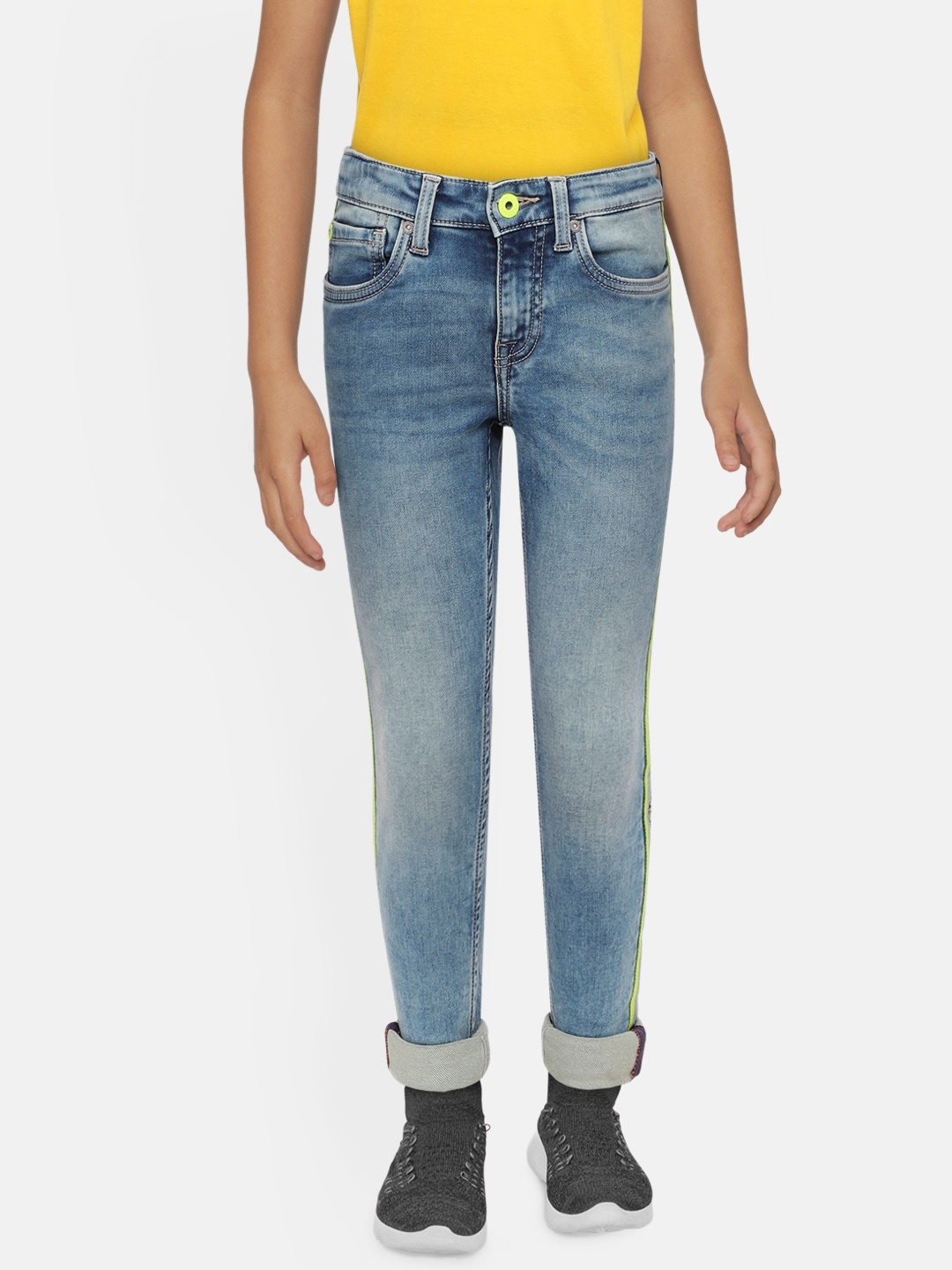 

Jack & Jones Boys Blue Skinny Fit Low-Rise Clean Look Stretchable Jeans