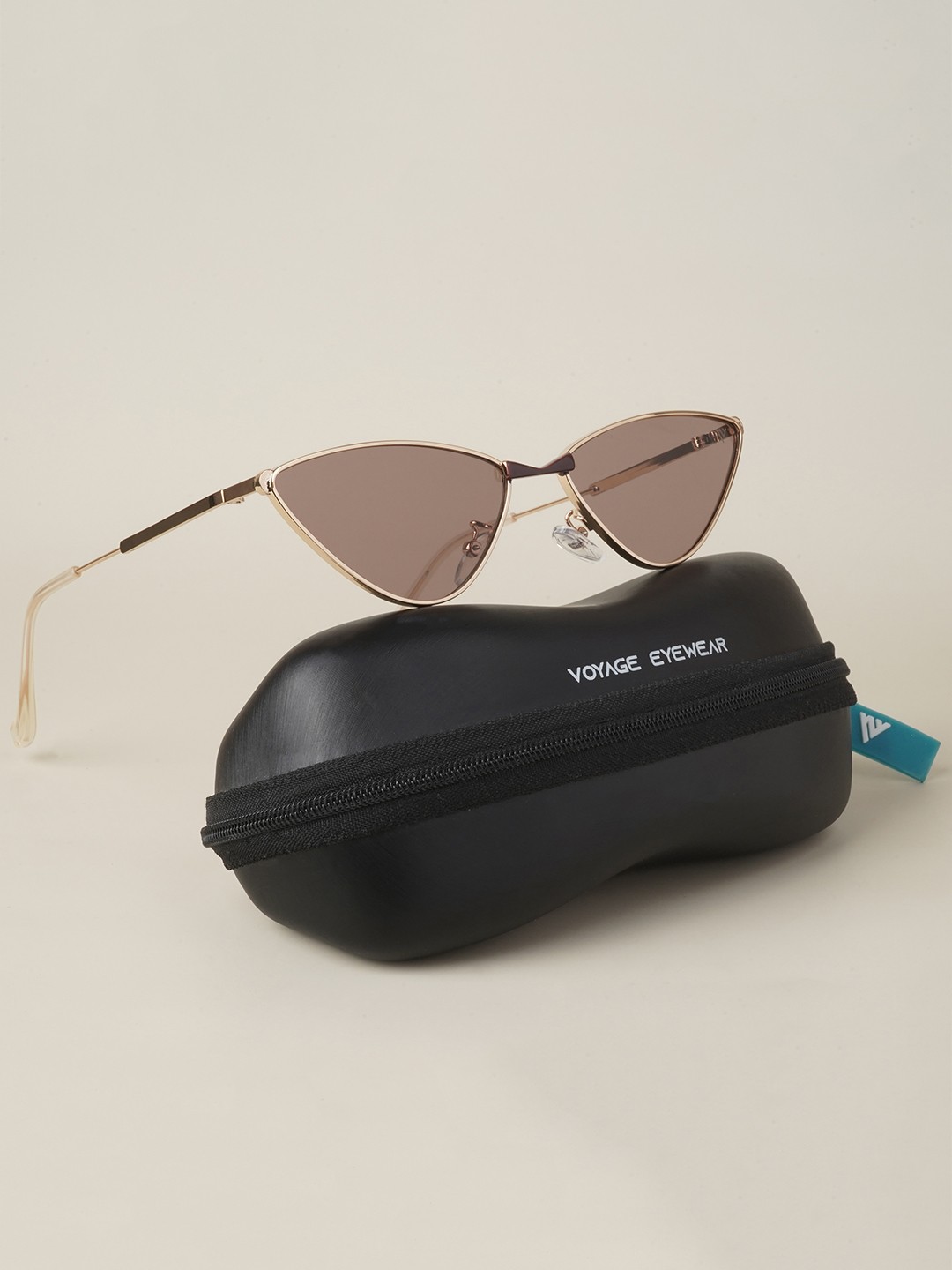 

Voyage Unisex UV Protected Lens Cateye Sunglasses B80491MG3435, Brown