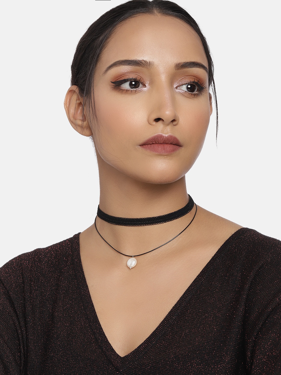 

DressBerry Women Black Choker Necklace