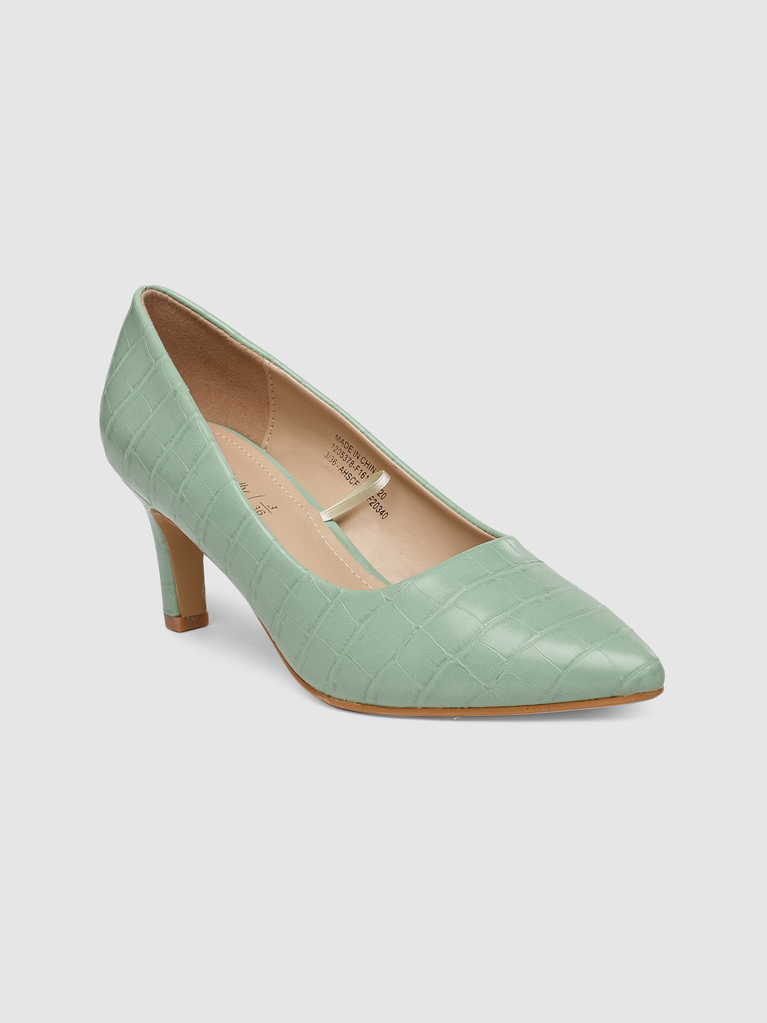 

Allen Solly Women Green Textured Pumps