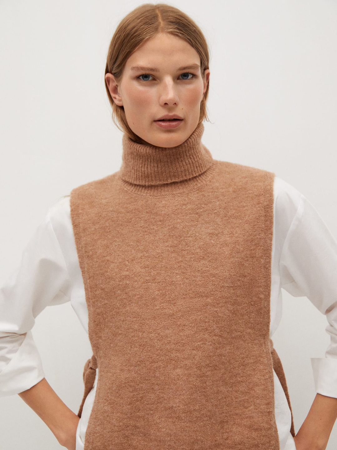 

MANGO Brown Regular Winter Top